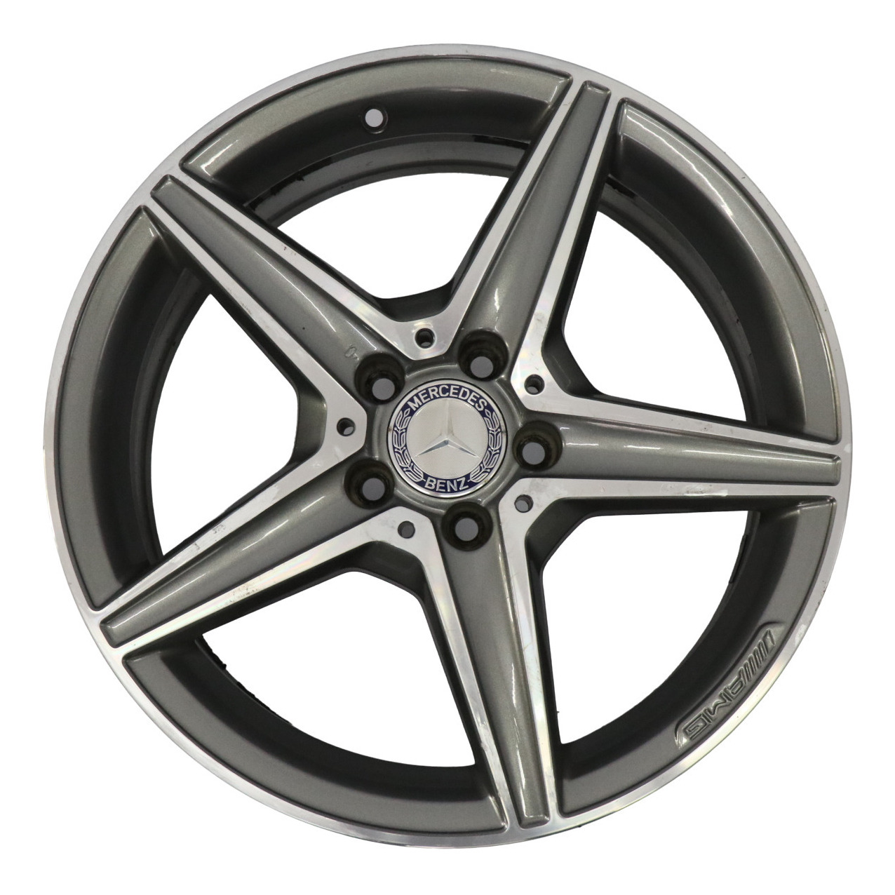 Mercedes W205 Grau AMG Leichtmetallrad Felge 5 Speichen 18" 7,5J A2054011100