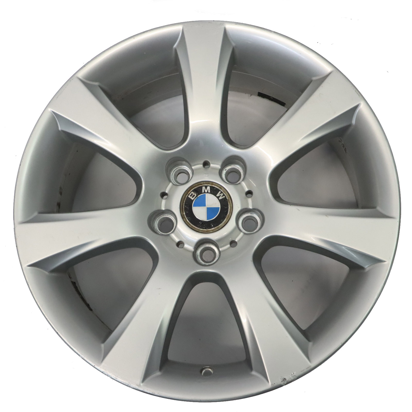 BMW F10 F11 Silberne Leicht Metall Felge Sternspeiche 330 8J 18" ET:30 6790176