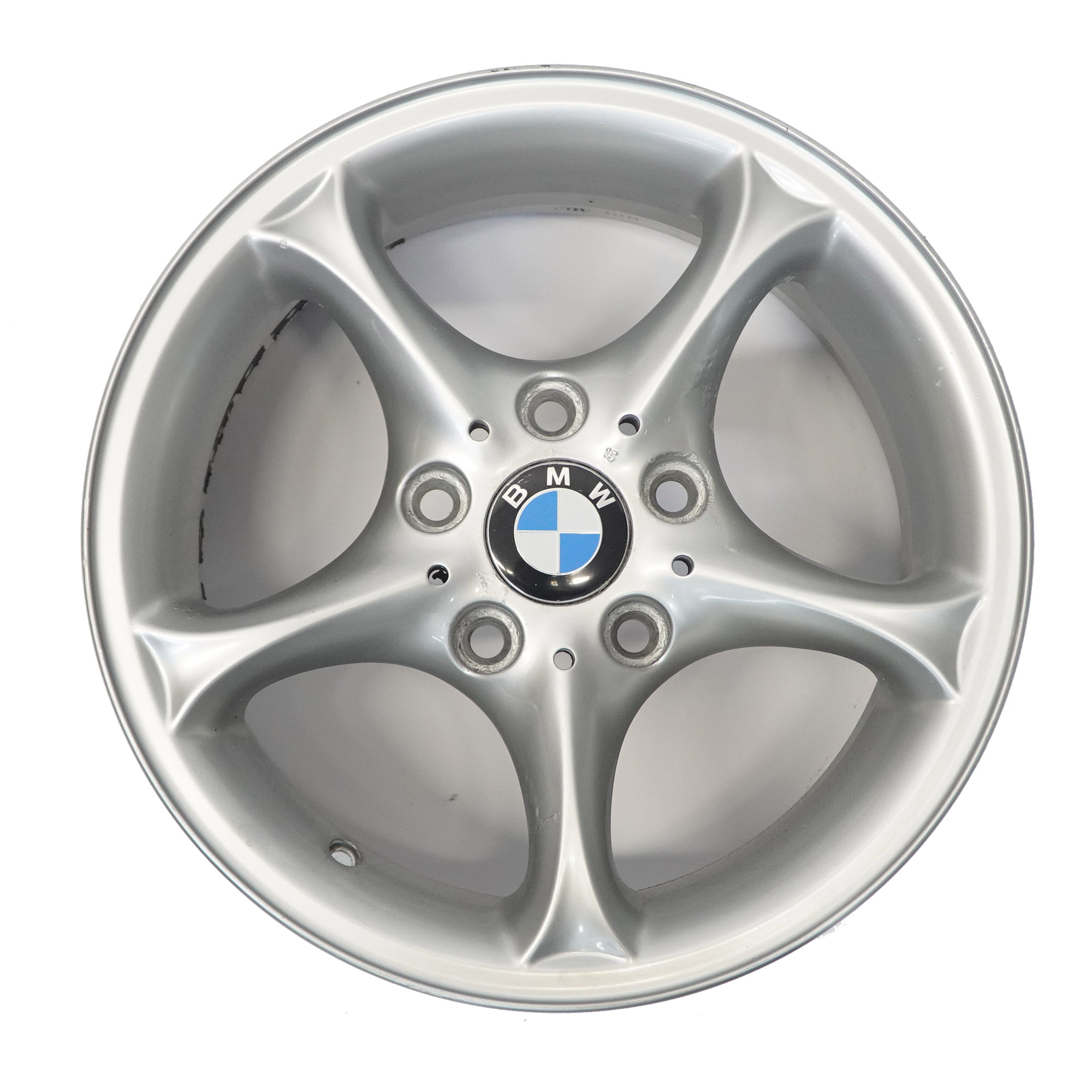 BMW Z4 E85 Silberne Leichtmetallfelge Alufelge 16" 7J ET:47 Sternspeiche 6758187