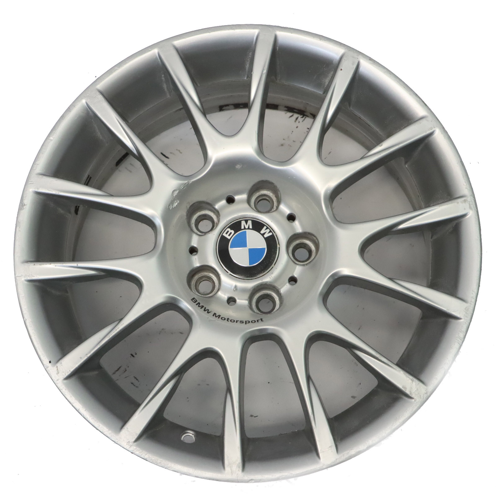 Silberne Leichtmetallfelge BMW E90 E91 E92 E93 vorne 216 18" 8J ET34 6770464