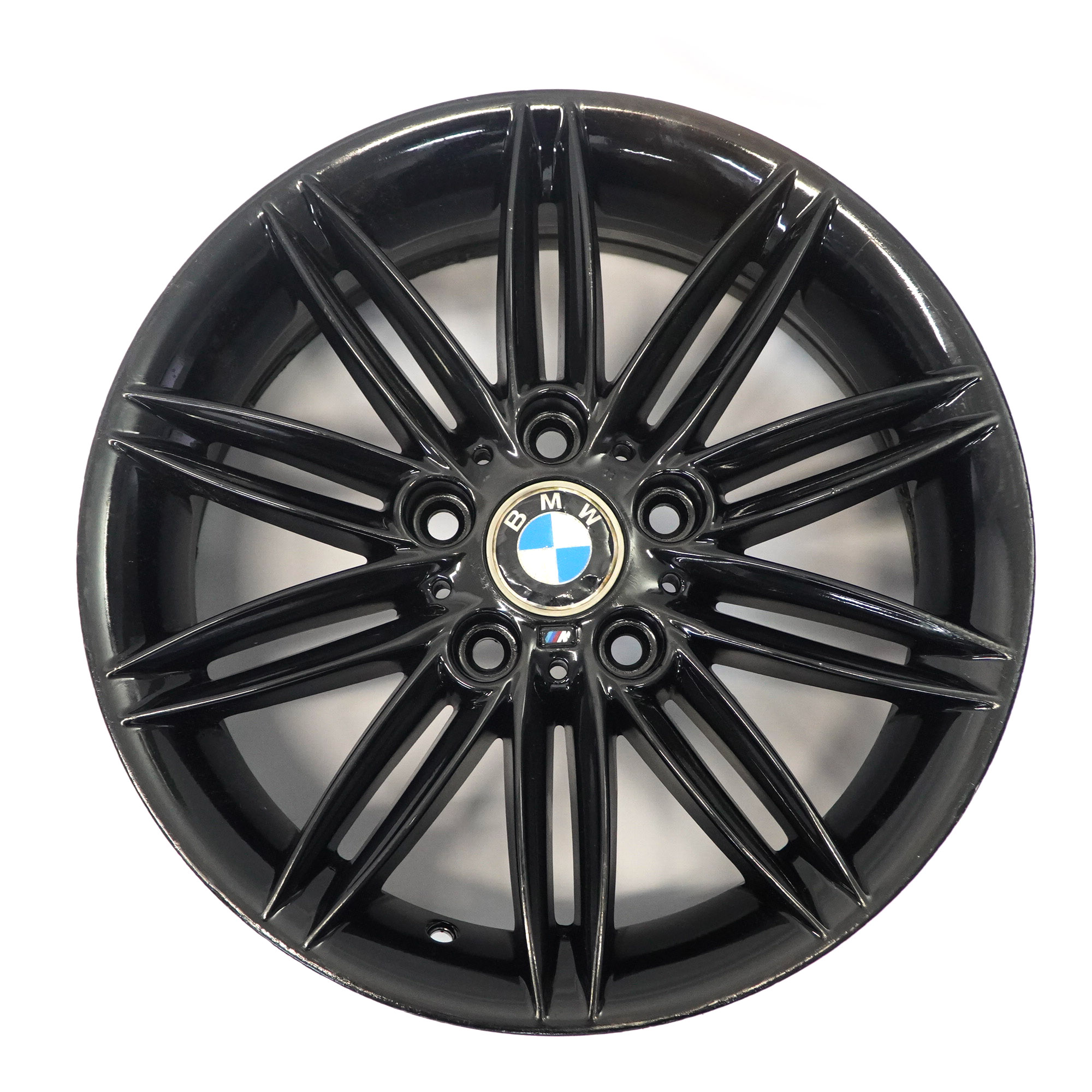 BMW E81 E82 E87 E88 Schwarz Alu felge 17" 7J ET:47 M Doppel Speiche 207