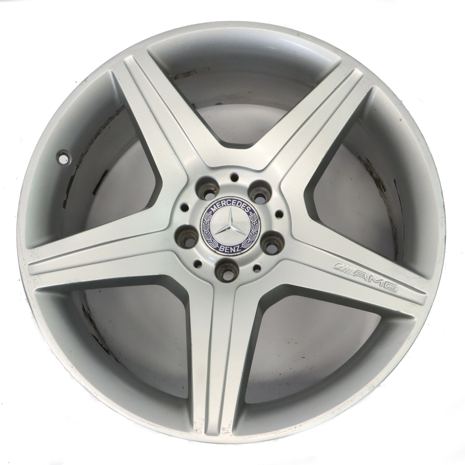 Mercedes W221 AMG Felge Hinten Silber 19" 9.5J ET:43 5-Speichen A2214016102