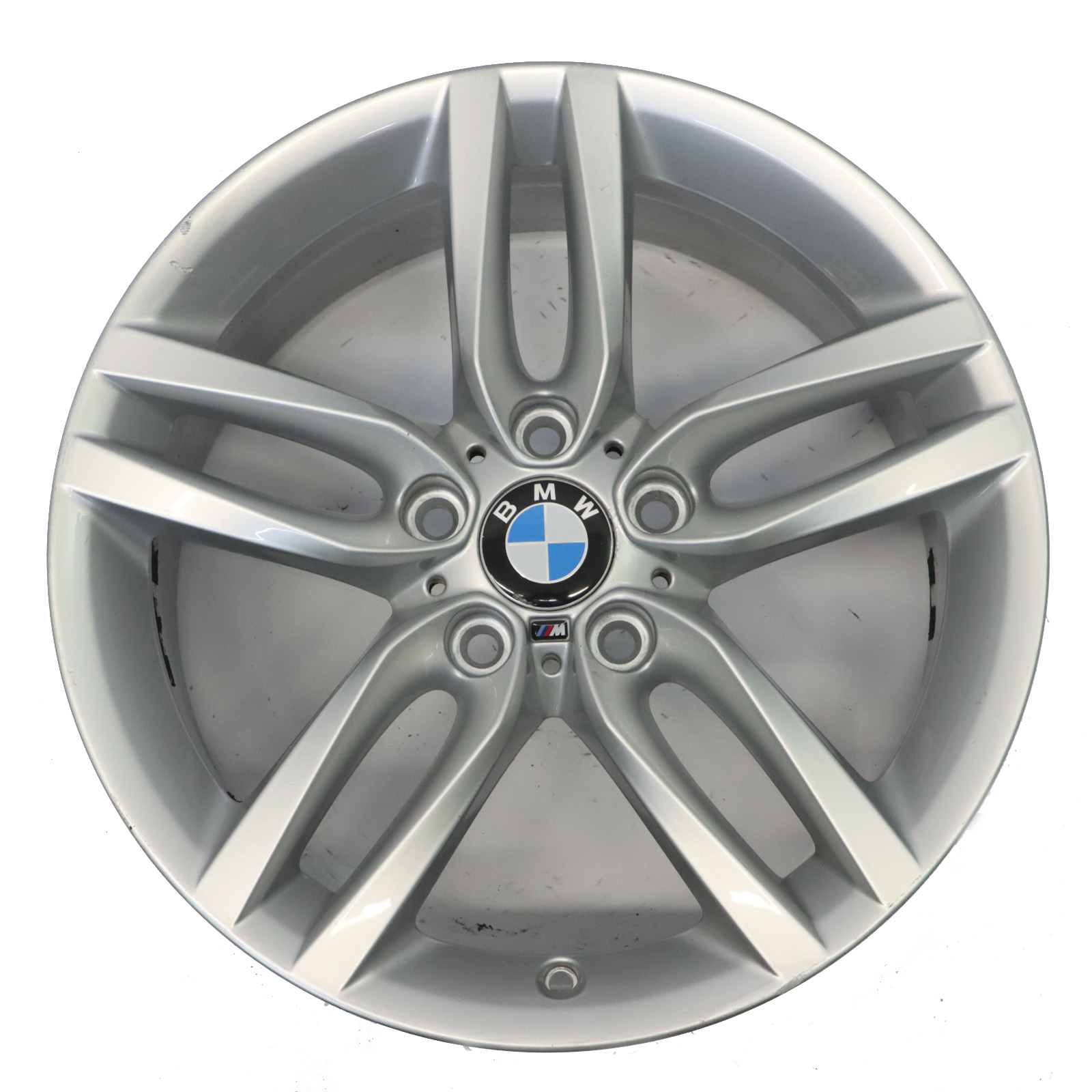 BMW F20 F21 Silberne Leichtmetall felge 18" 7,5J ET:45 M Doppelspeiche 7846784