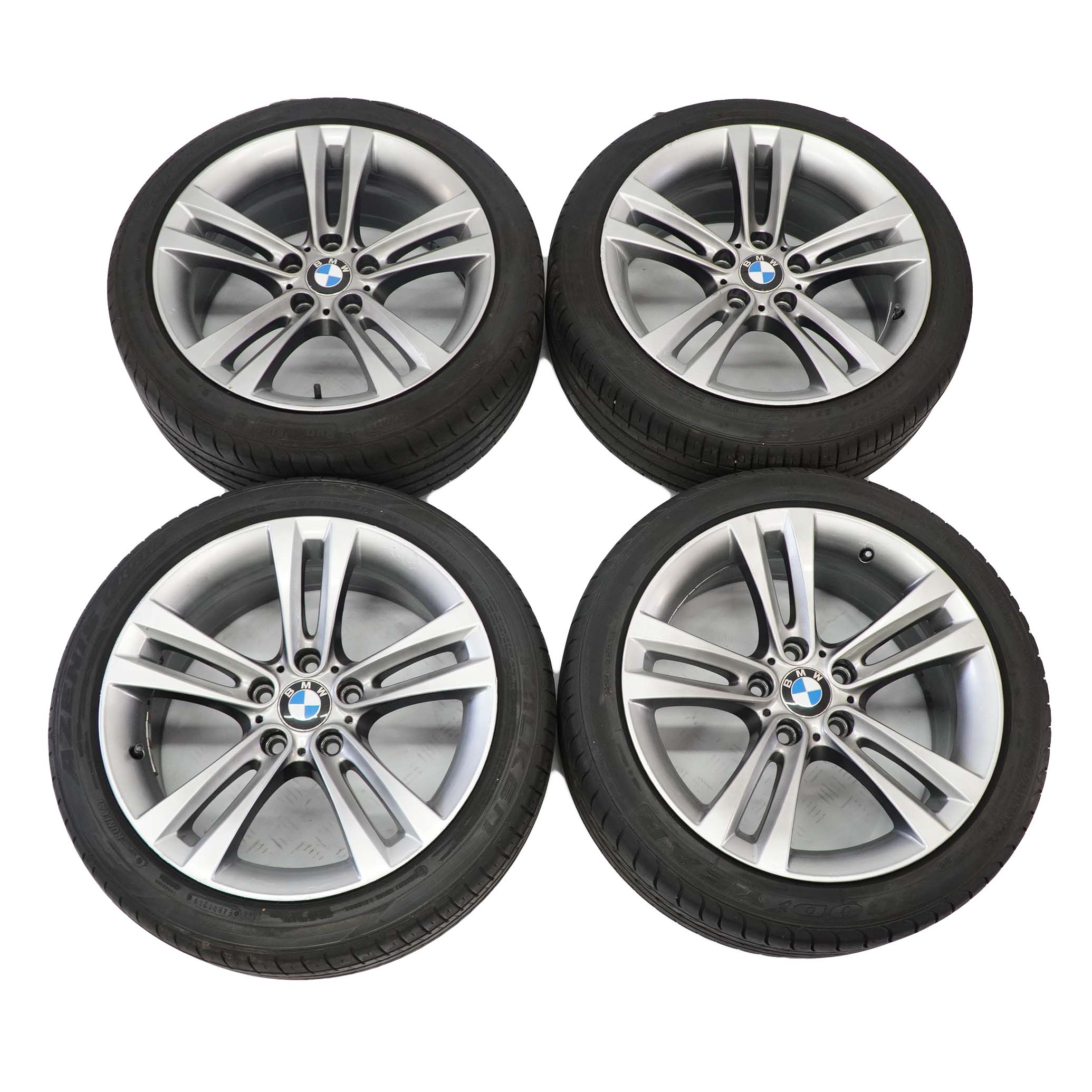 BMW F30 F32 Ferricgrey Komplettes 4x Rad Alufelgen 18" Reifen Doppelspeiche 397