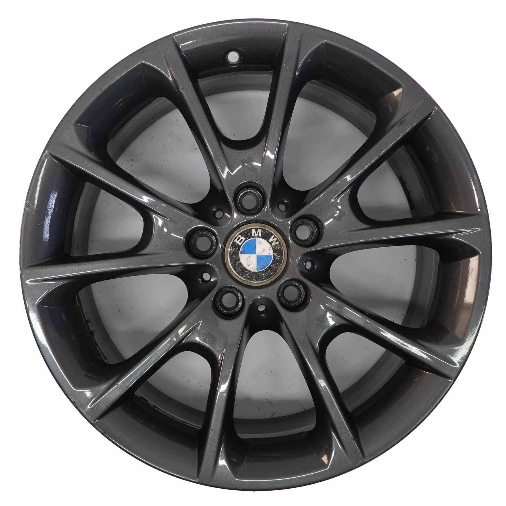 BMW F30 F32 LCI Schwarzes Leichtmetallrad 18" 8.5J ET:47 V-Speiche 398 6874821