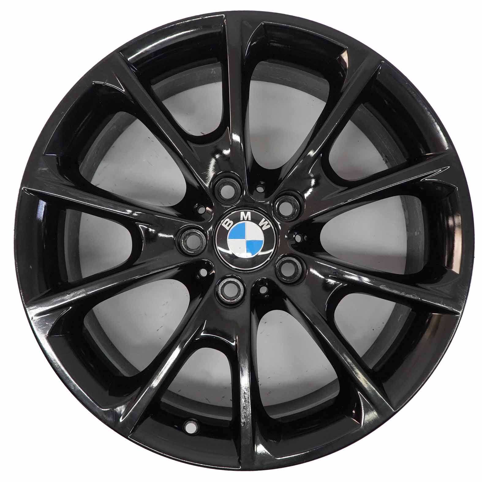 BMW F30 F32 F33 LCI Black Alloy Wheel 18" 8.5J ET:47 V-Spoke Styling 398 6874821