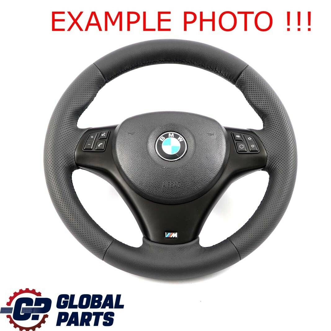 BMW E81 E87 E88 E90 E91 E92 NEU Schwarz Leder M Sport Lenkrad Dick Sportlenkrad