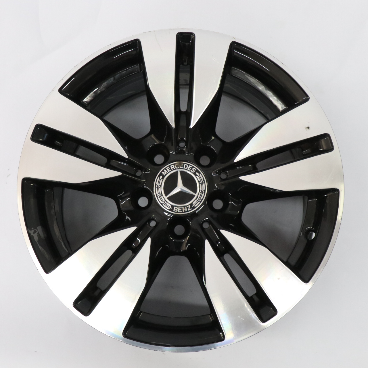 Mercedes W212 Black Alloy Wheel Rim 5 Double Spoke 16" ET:46 8J A2124010202