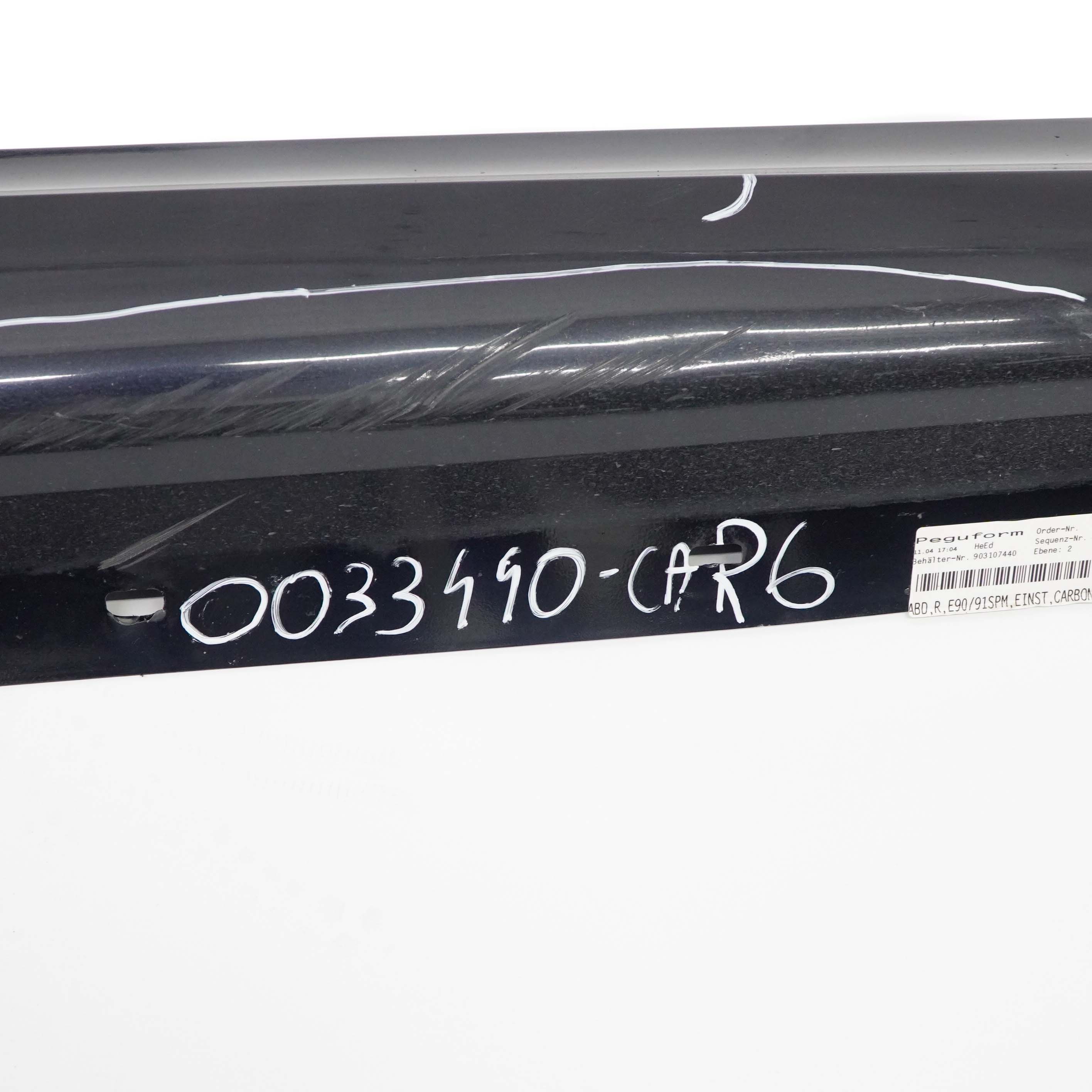 Side Skirt BMW E90 E91 M Sport Sill Strip Right O/S Carbonschwarz Black 416