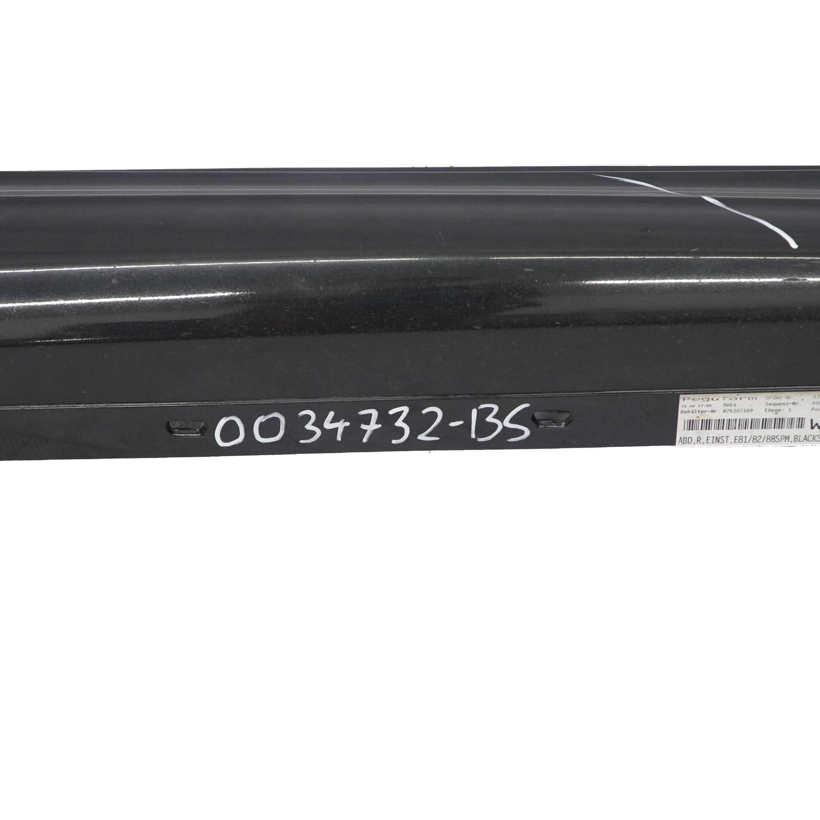 Side Skirt BMW E81 M Sport Sill Strip Right O/S E82 E88 Black Sapphire - 475