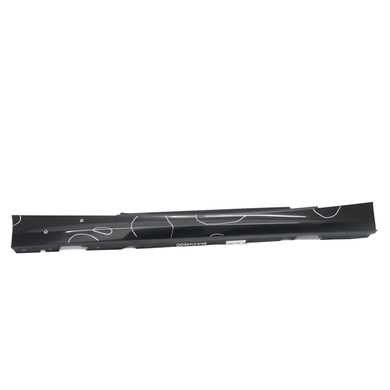 BMW 1 E81 E82 E88 8 Sill Strip Side Skirt Right O/S Schwarz 2 Black - 668