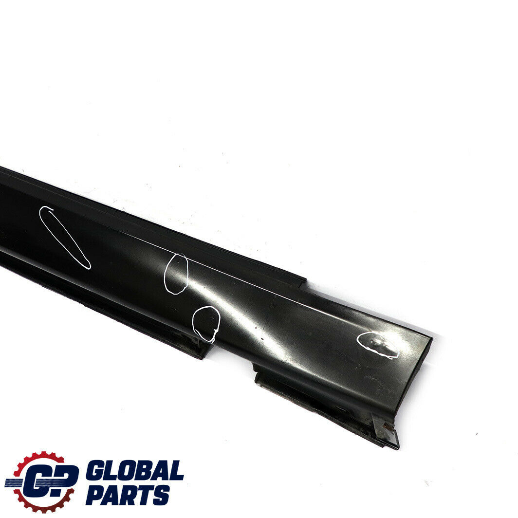 BMW 7 Series E66 Long Door Sill Cover Skirt Right O/S Black Sapphire - 475