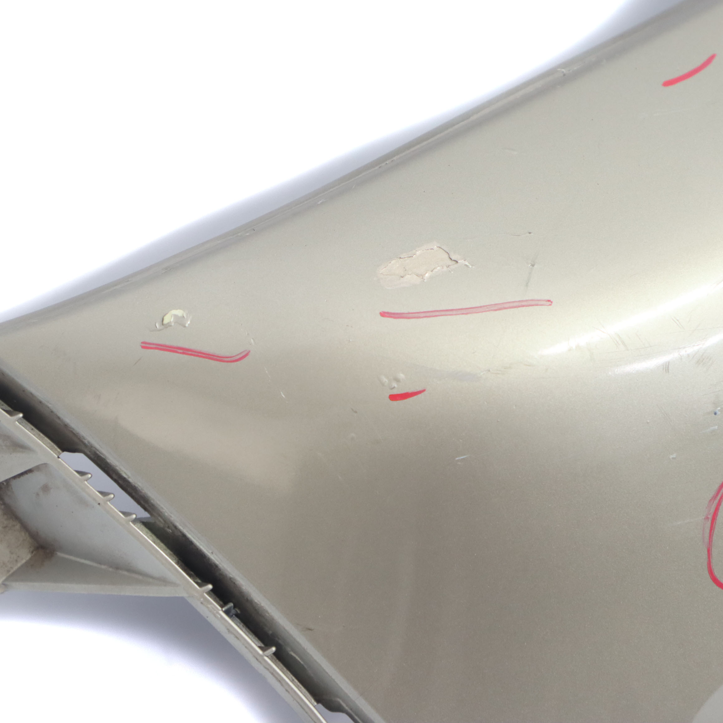 Mini Cooper S R56 R57 Rear Bumper Trim Panel Sparkling Silver - A60