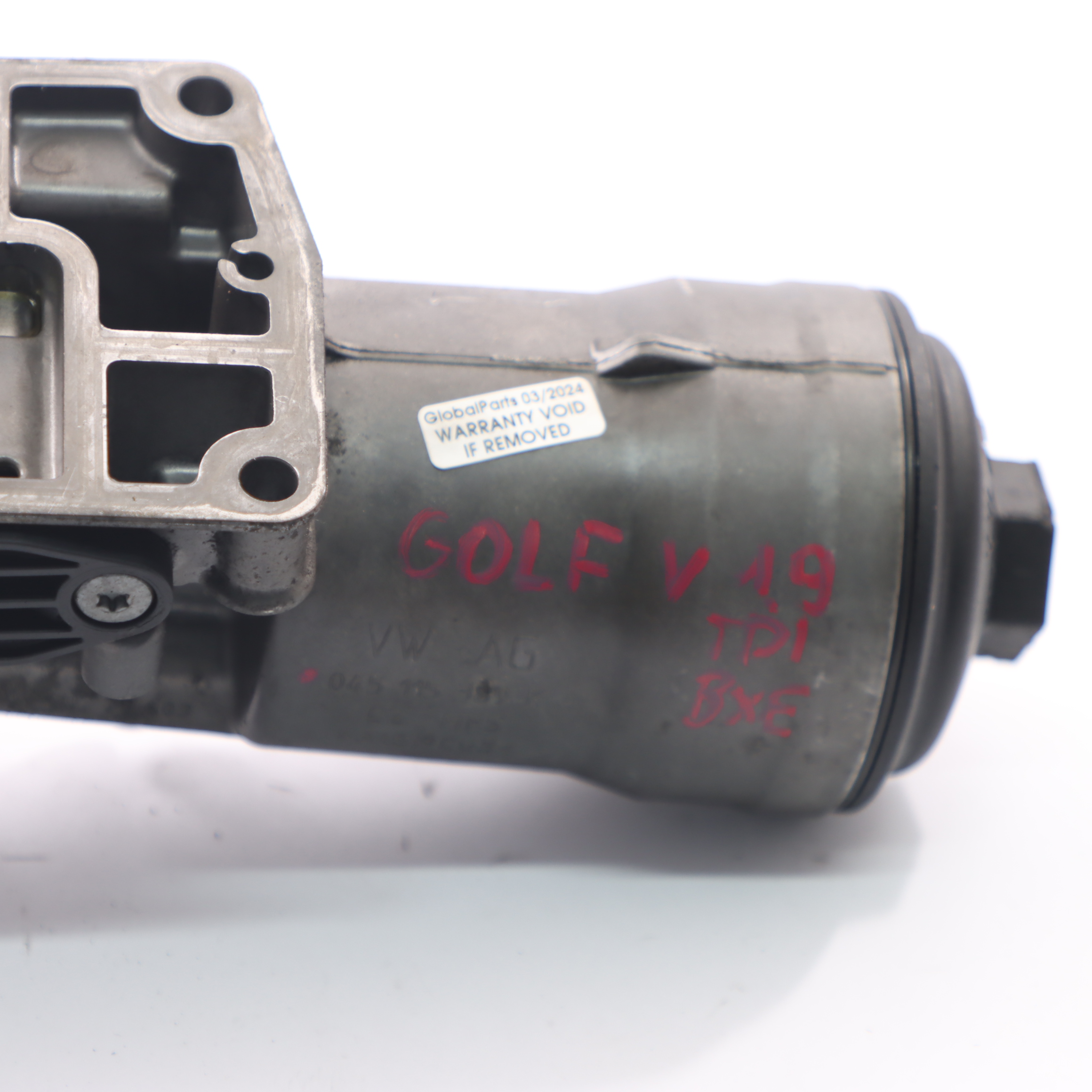 Volkswagen Golf MK5 TDI BXE Dieselmotor Ölfiltergehäuse Deckel 045115389K