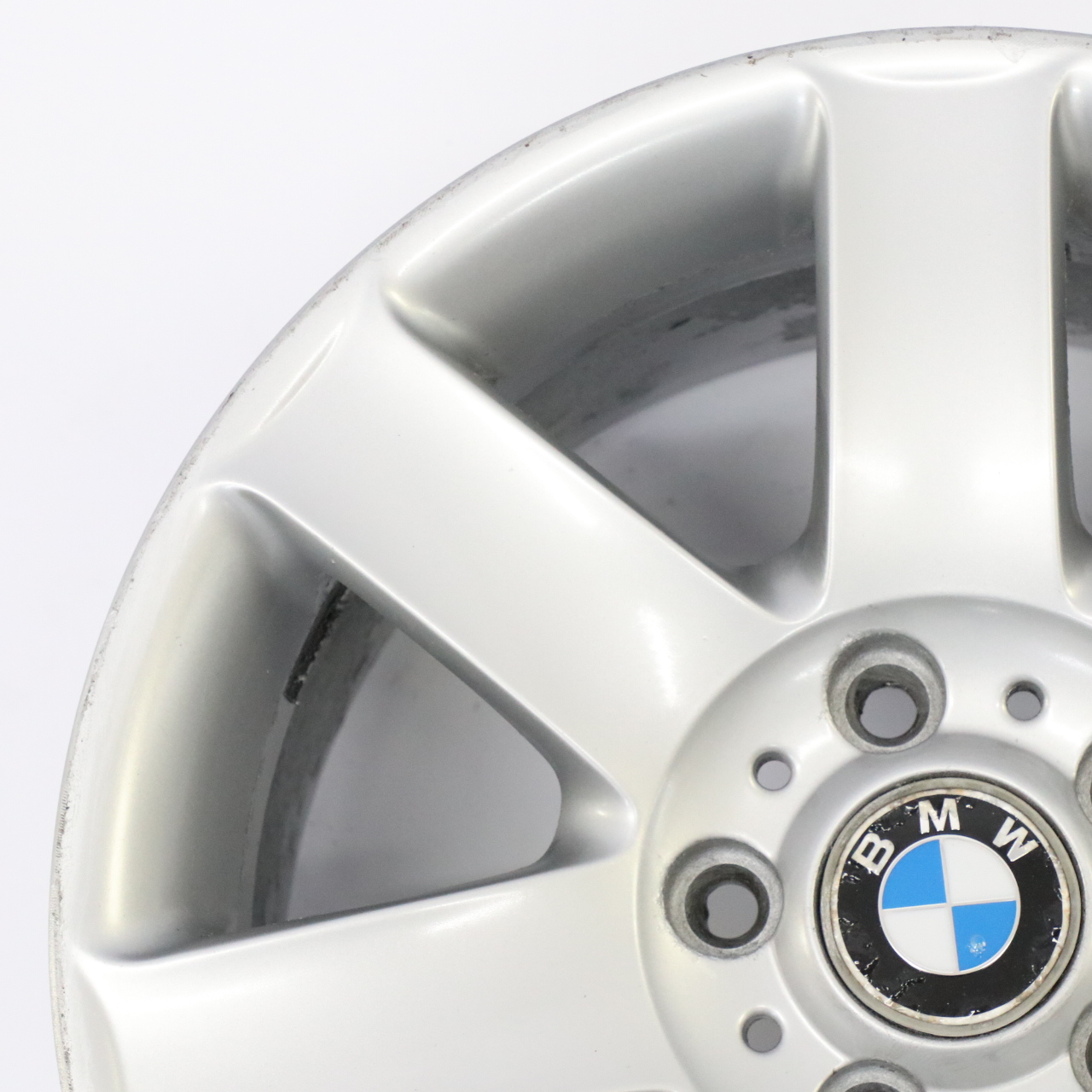 BMW E36 E46 Silberne Leichtmetallfelge 17" Sternspeichen 44 ET:47 8J 1094506