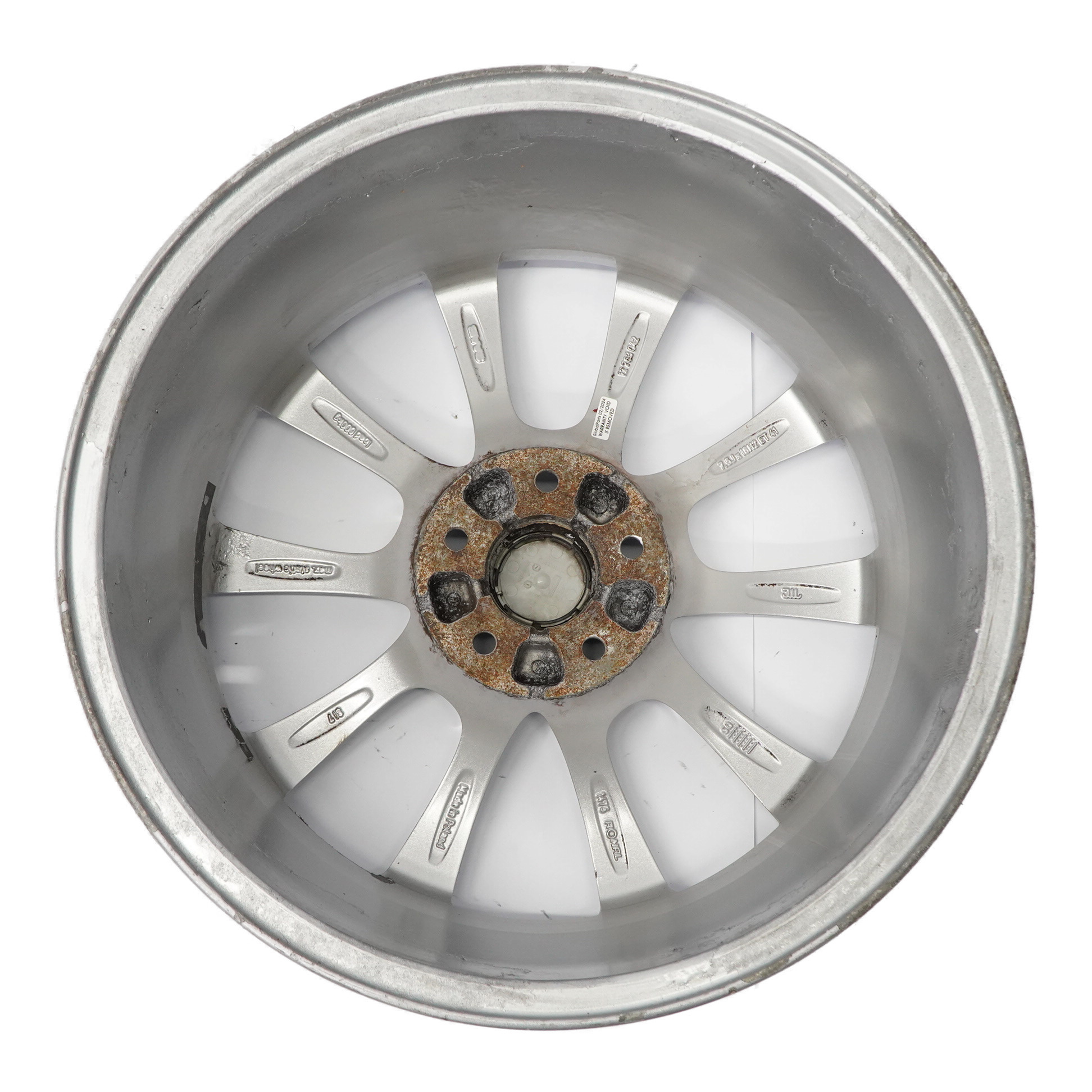 Saab 9-3 Silberne Leicht metall felge 18" ET:41 7.5J 12763042