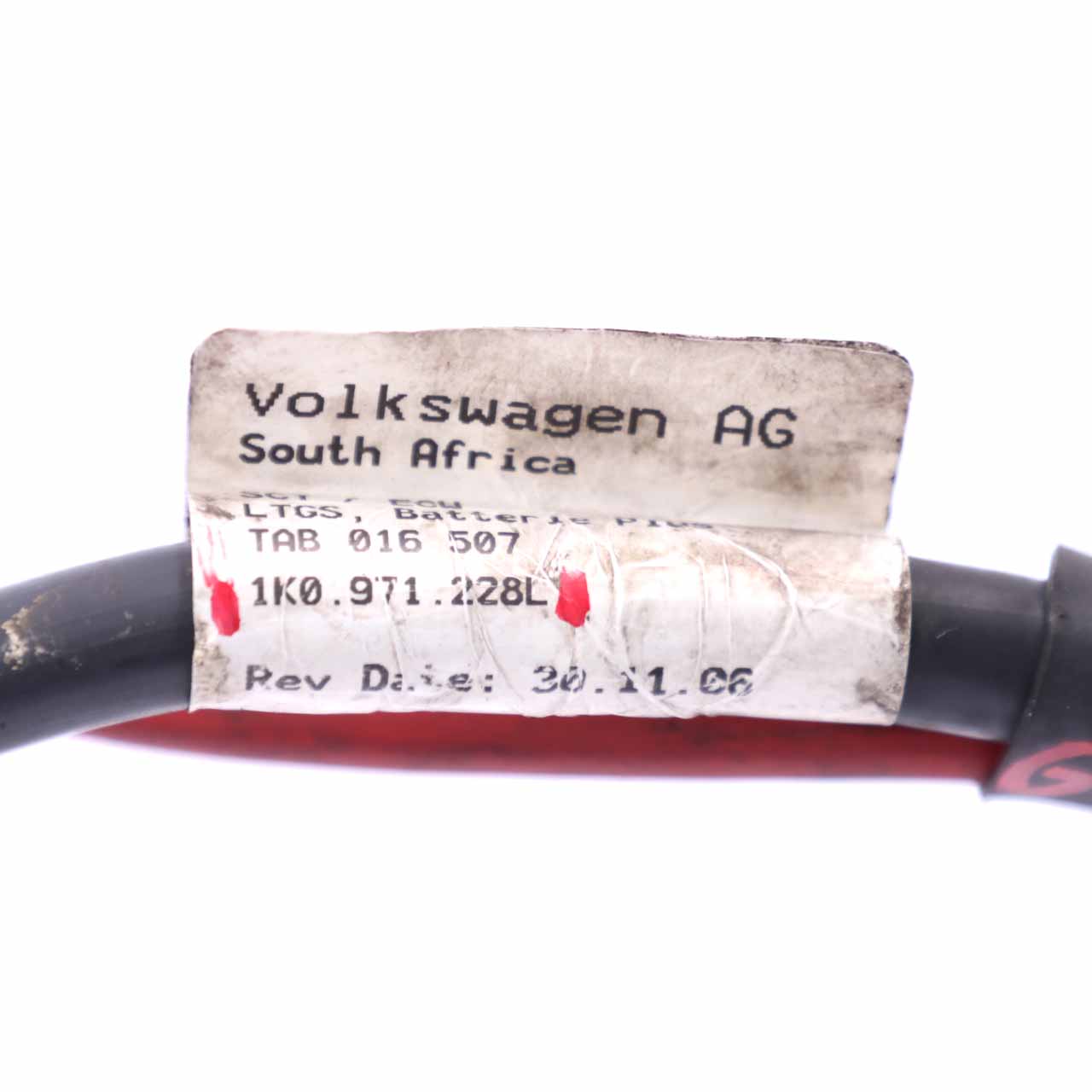 VW Golf MK5 6 Audi A3 8P Positive Batterieklemme Kabel 1K0971228L