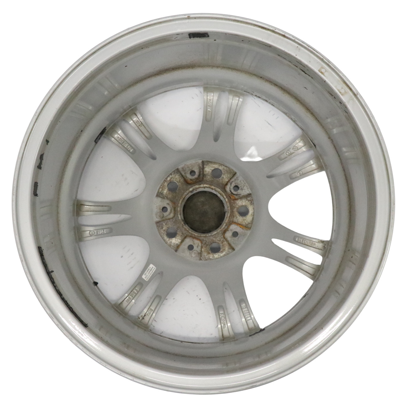 BMW 5 6 F10 F11 F12 Silber Felge Alufelge Rad M Doppelspeiche 350 9J 18" ET:44