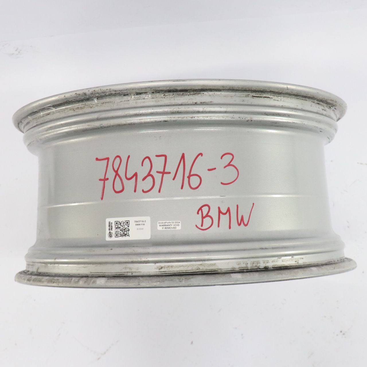 BMW F06 F12 Silber Hinter rad Felge 20" ET:44 9J M Doppel speiche 373 7843716