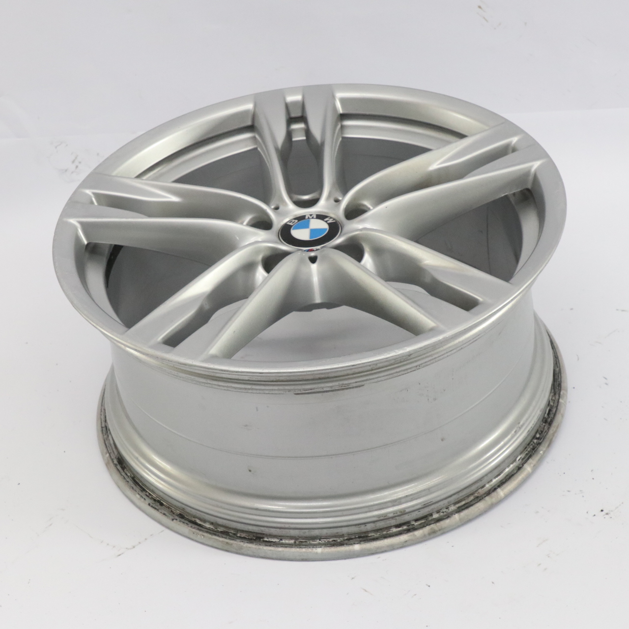 BMW F06 F12 Silber Hinter rad Felge 20" ET:44 9J M Doppel speiche 373 7843716