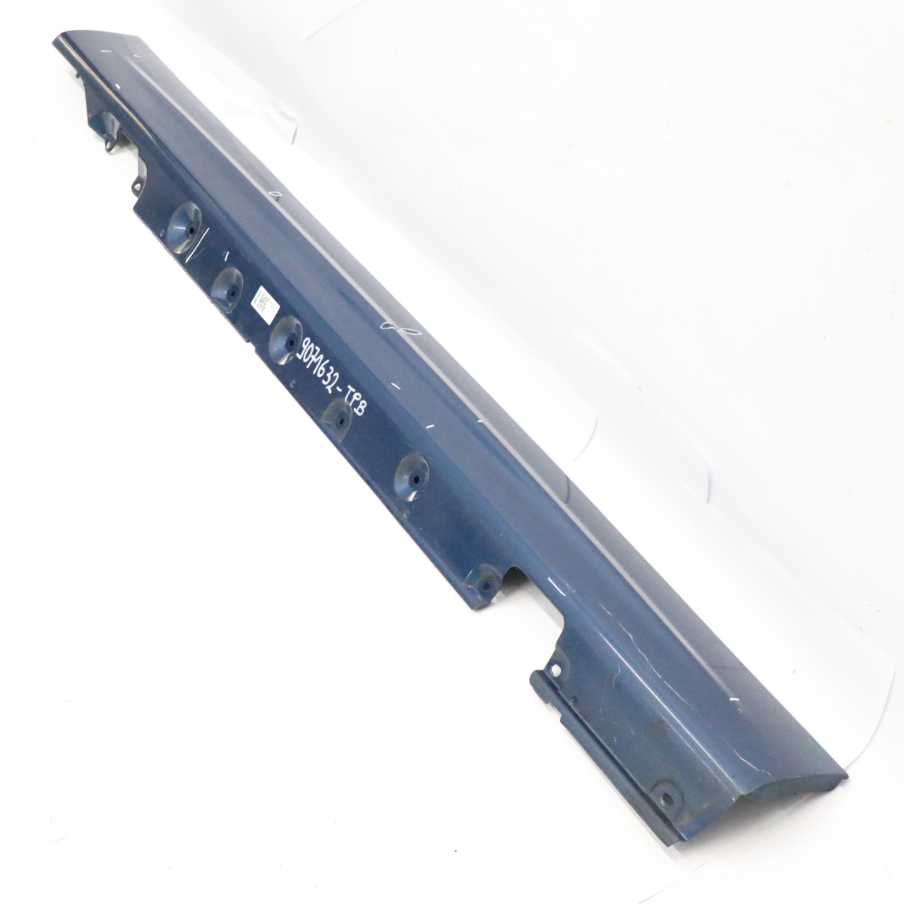 BMW E46 Right O/S Side Sill Skirt Kick Panel Topasblau Blue Metallic - 364