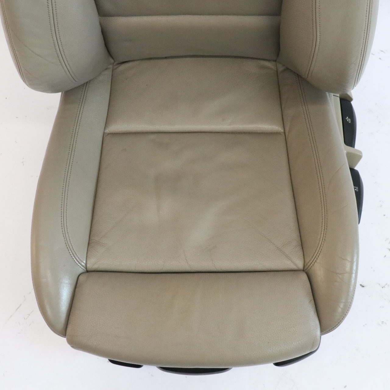 BMW E81 Vorne Links Sitz Beheizt Leder Boston Beige Interieur 9124309