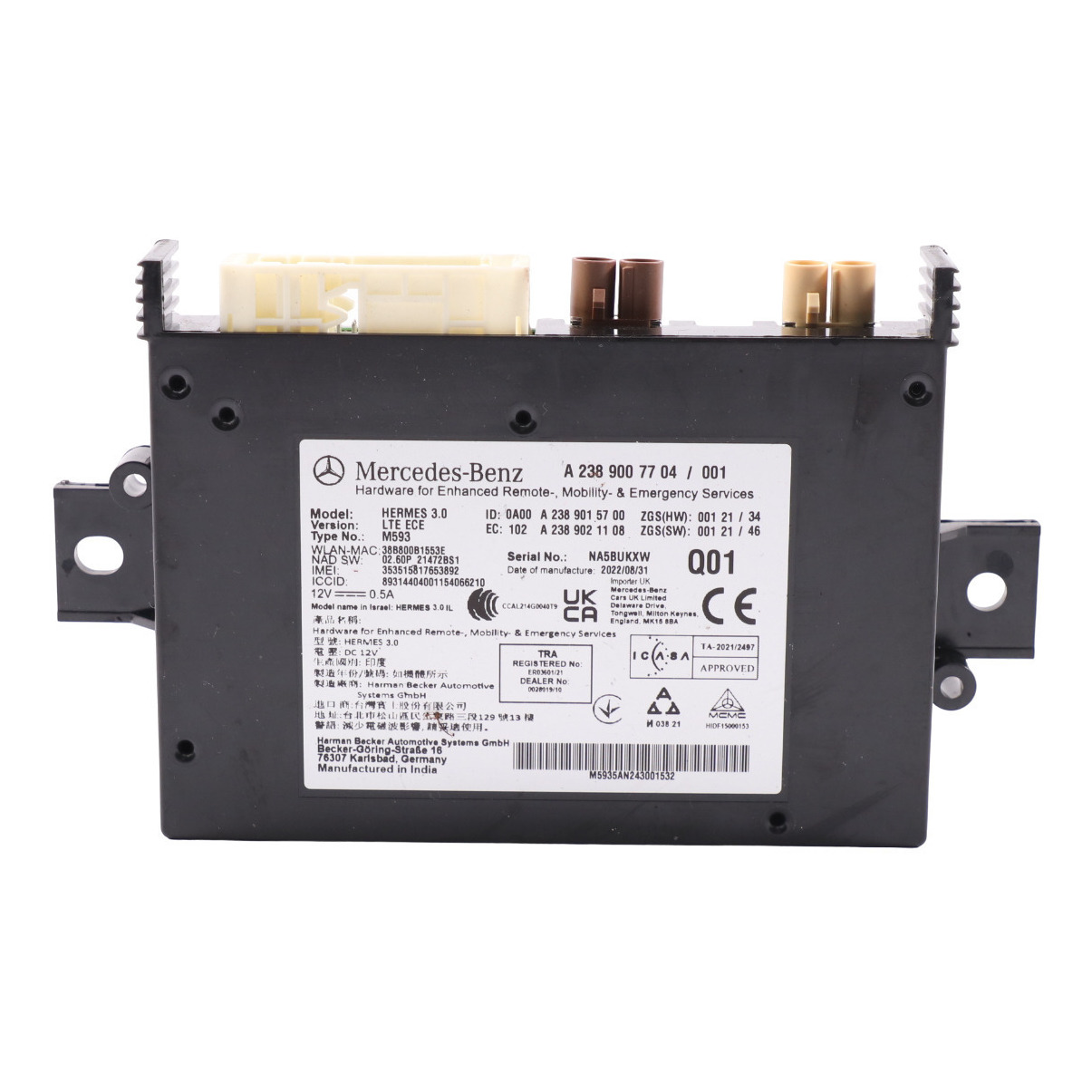 Kommunikations modul Mercedes W205 W213 C253 Hermes LTE Steuergerät A2389007704