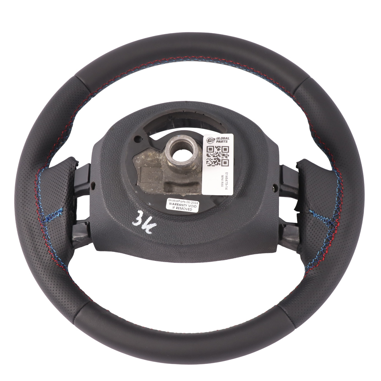 Steering Wheel Mini Cooper R50 R52 NEW Black Leather 2 Spoke