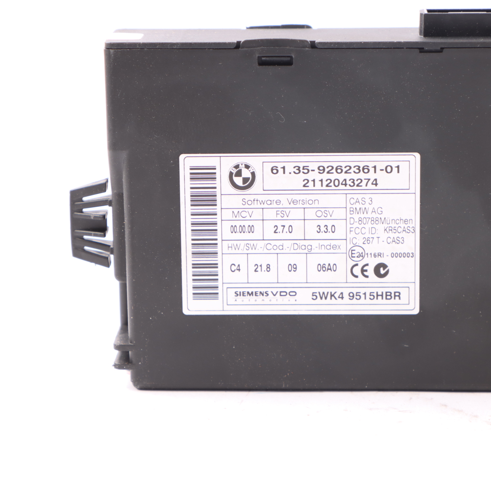 BMW E81 E87 LCI N43 118i 143HP ECU Steuergerät DME 7621178 CAS3 Automatik