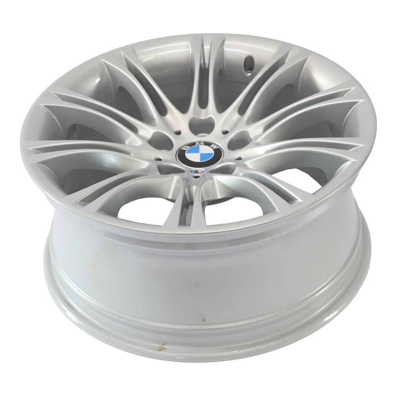 BMW 5er E60 E61 Silberne Leichtmetallfelge 18" ET:20 8J M Doppelspeiche 135