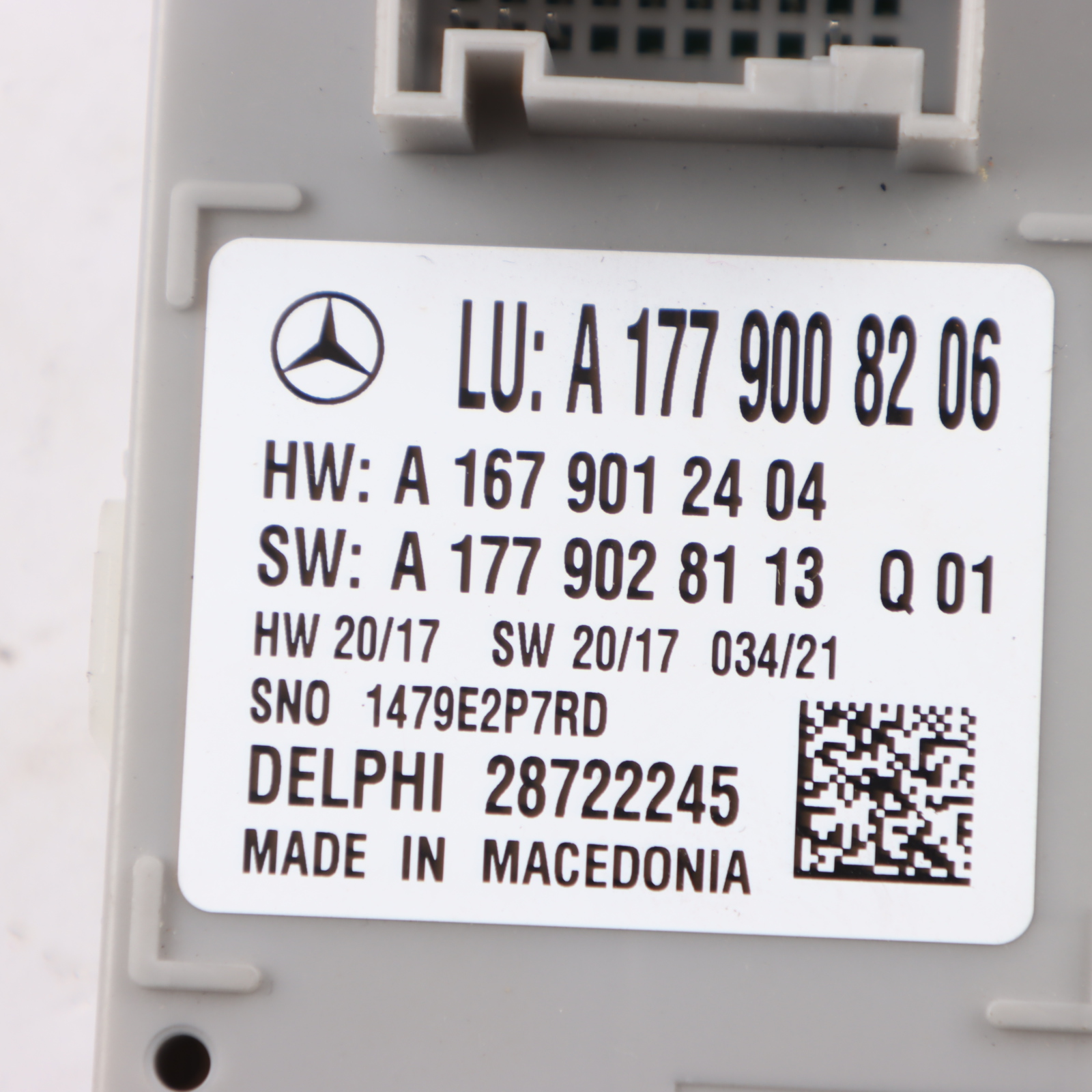 Mercedes W177 Umgebungsbeleuchtung Lichtsteuergerät A1779008206