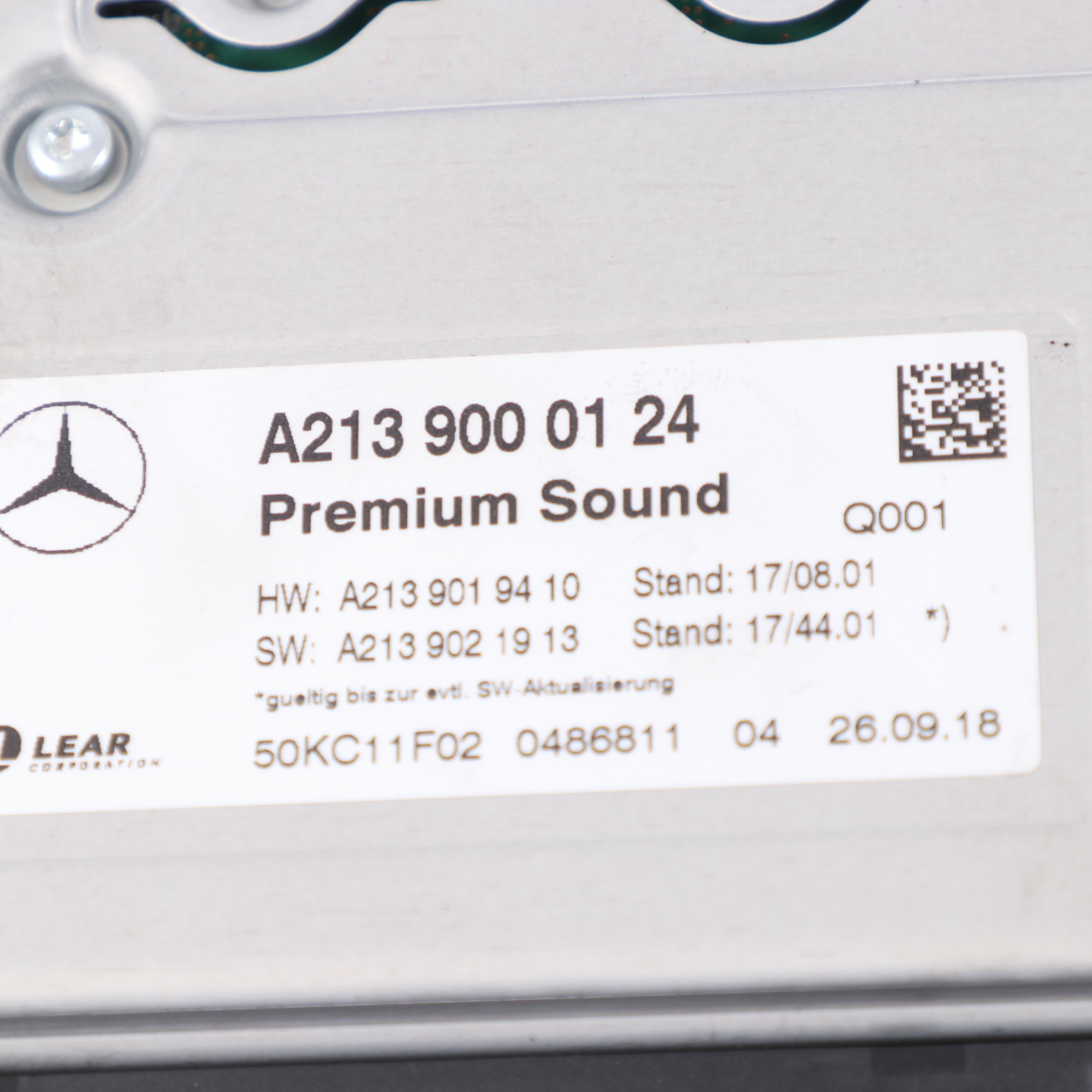 Mercedes W213 W222 C257 Verstärkermodul Audio Burmester A2139000124