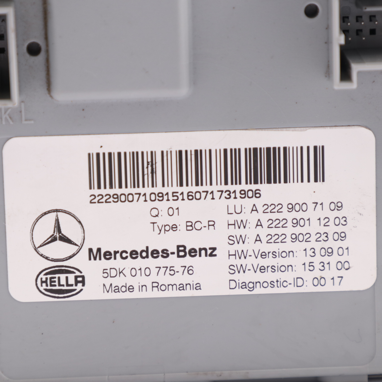 SAM Modul Mercedes C205 GLC X253 Coupe Hecksteuergerät A2229007109