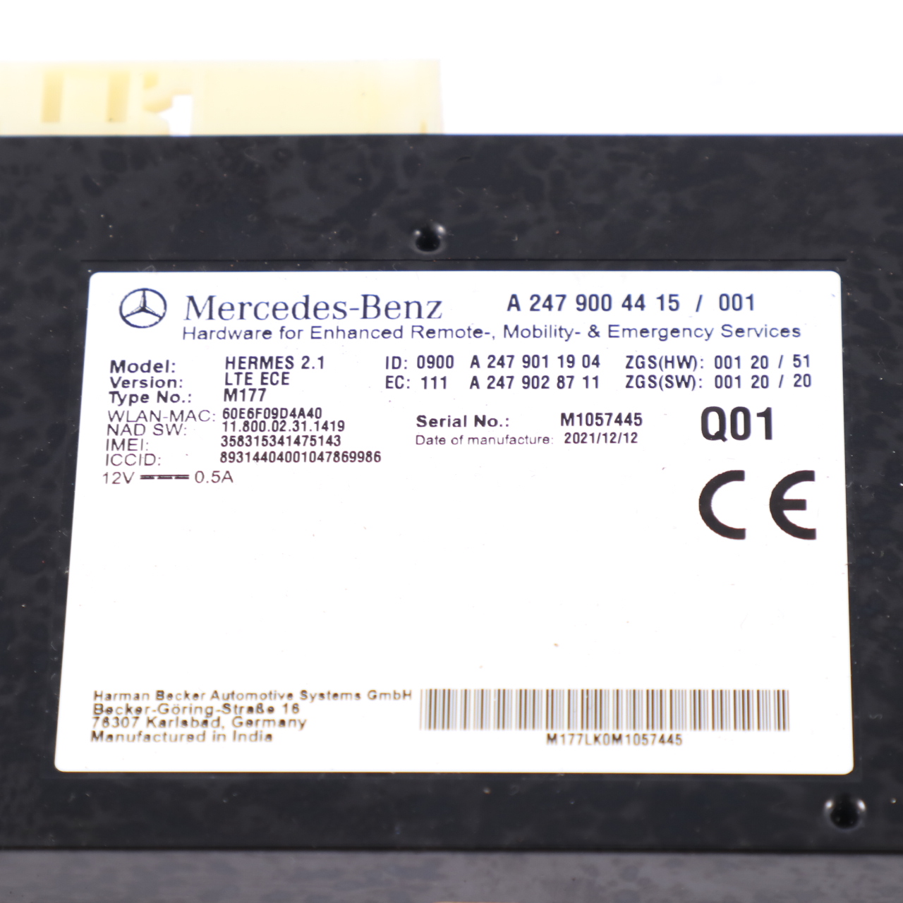 Telematik Modul Mercedes W213 H243 Kommunikation Blutooth Steuerung A2479004415