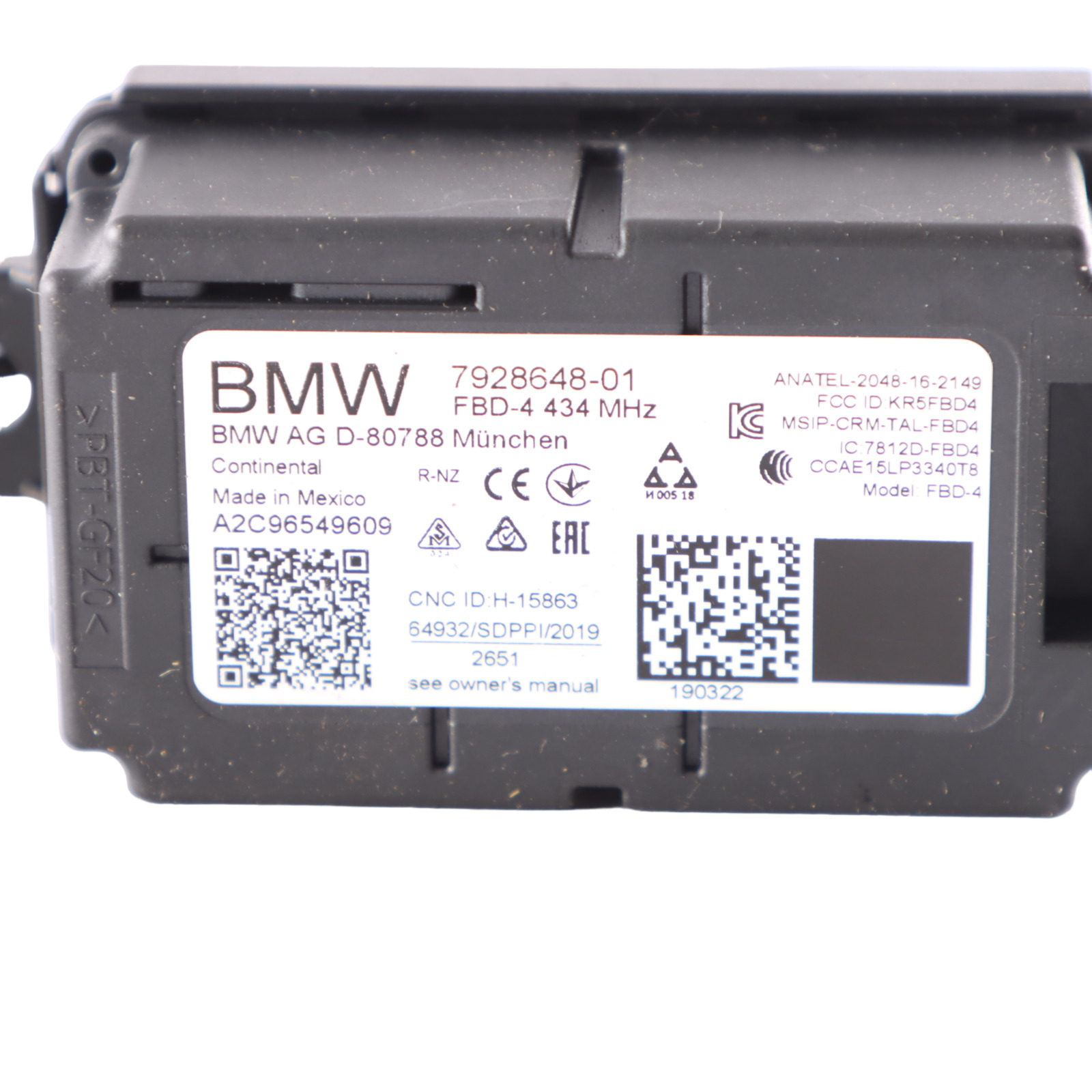 BMW G30 LCI Funkfernsteuerungs-Empfänger-Modul ECU Einheit 434 Mhz 7928648