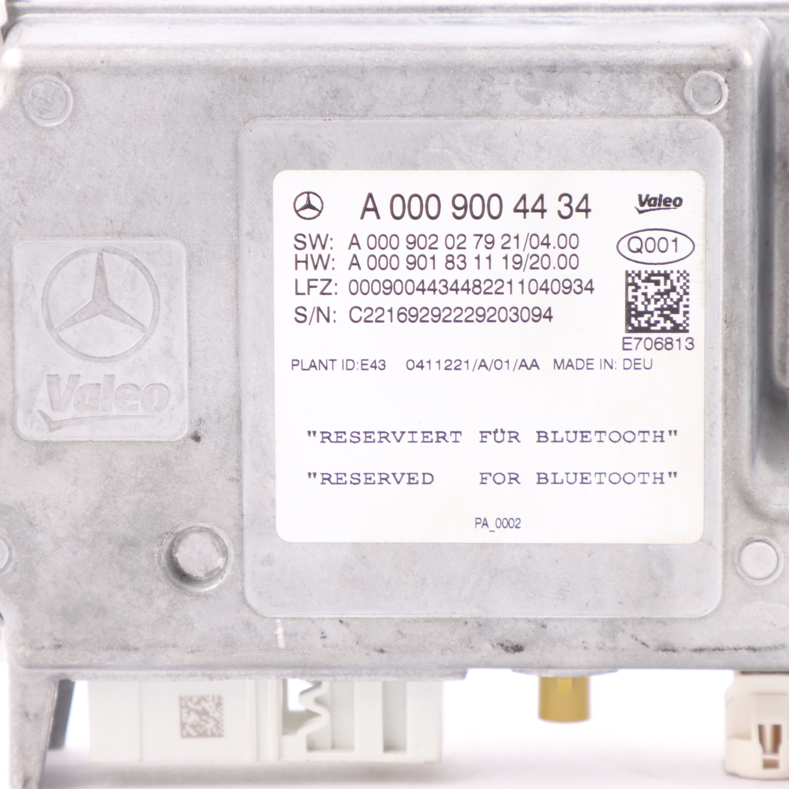 Mercedes W177 W247 Telematik Bluetooth Modul Steuergerät ECU A0009004434