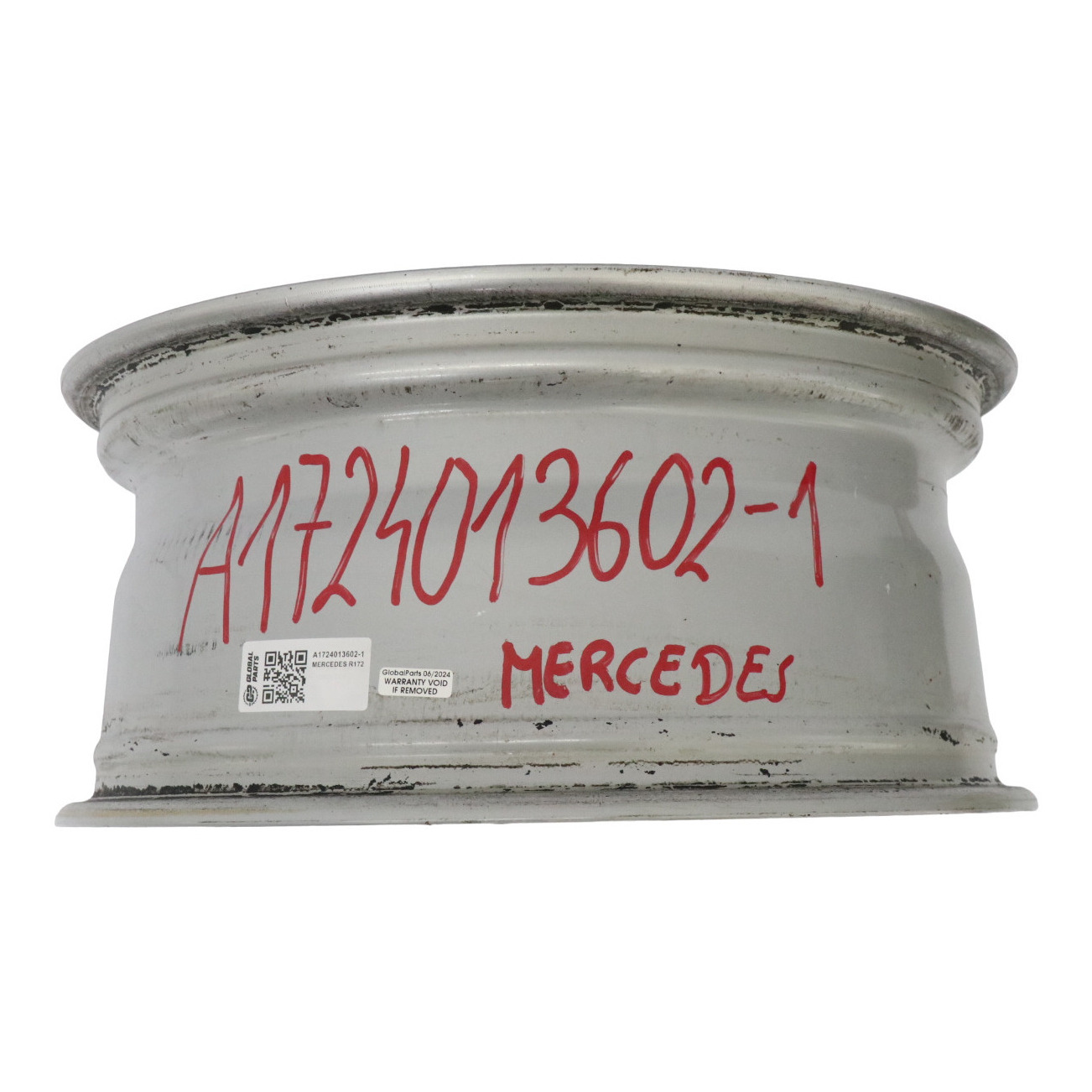 Mercedes R172 Silberne Leichtmetallfelge 17" 7,5J ET:42 5 Speichen A1724013602