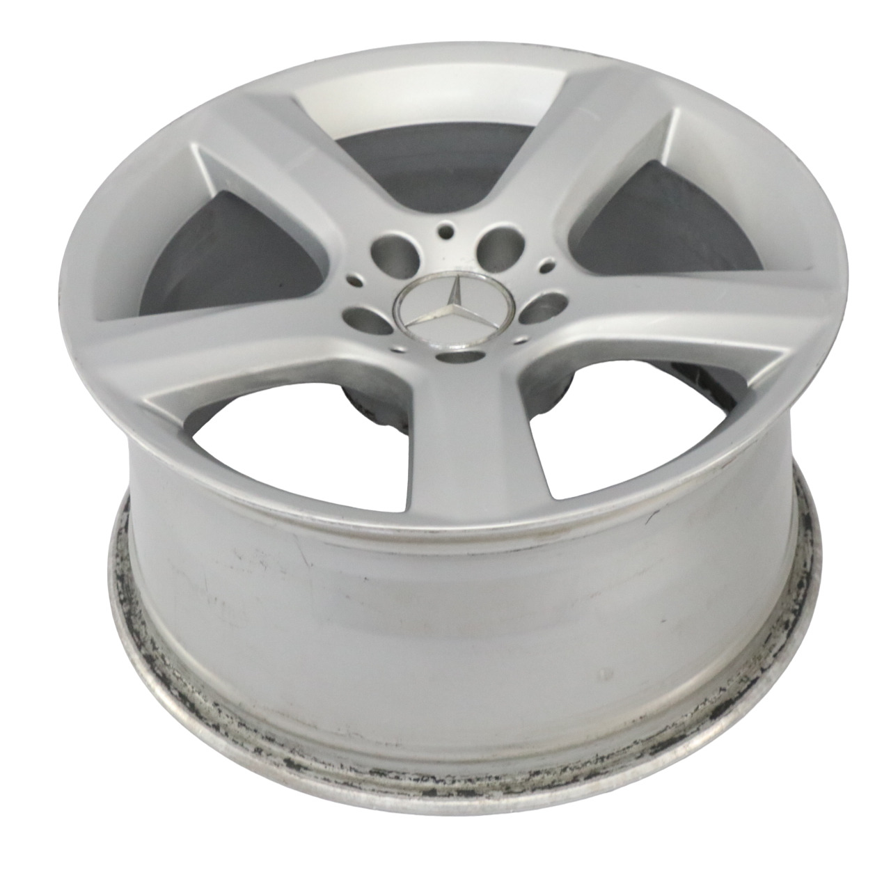 Mercedes R172 Silberne Leichtmetallfelge 17" 7,5J ET:42 5 Speichen A1724013602