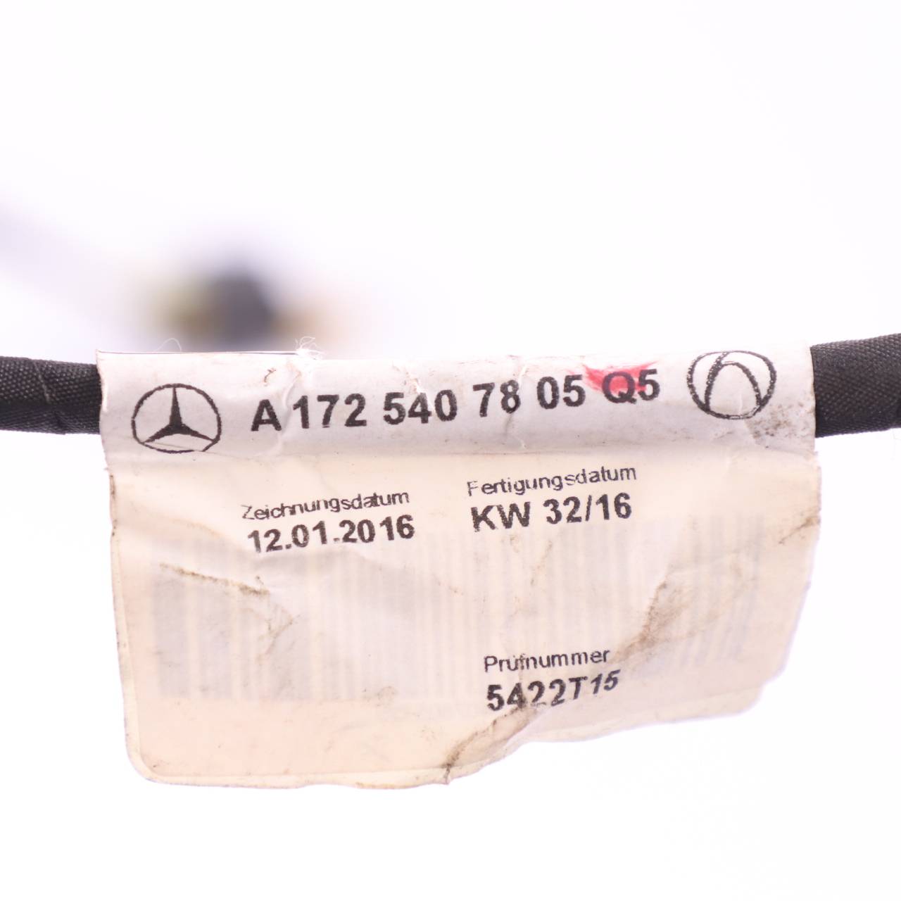 PDC Verkabelung Mercedes R172 Parktronic Parksensor Kabel hinten A1725407805