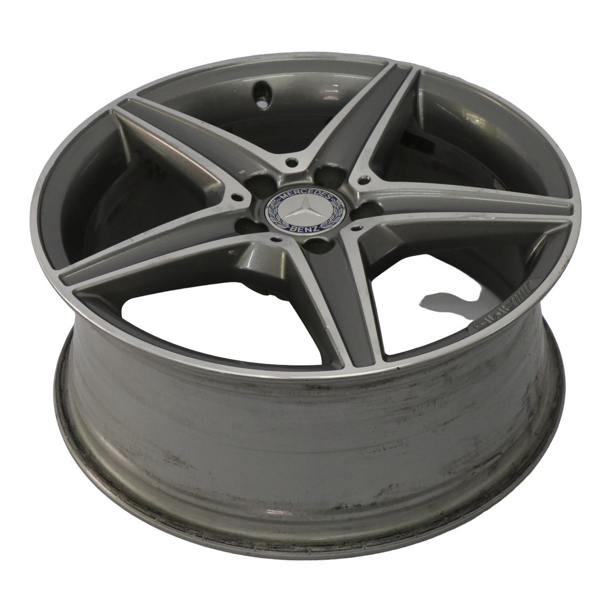 Mercedes W205 Grau AMG Leichtmetallrad Felge 5 Speichen 18" 7,5J A2054011100