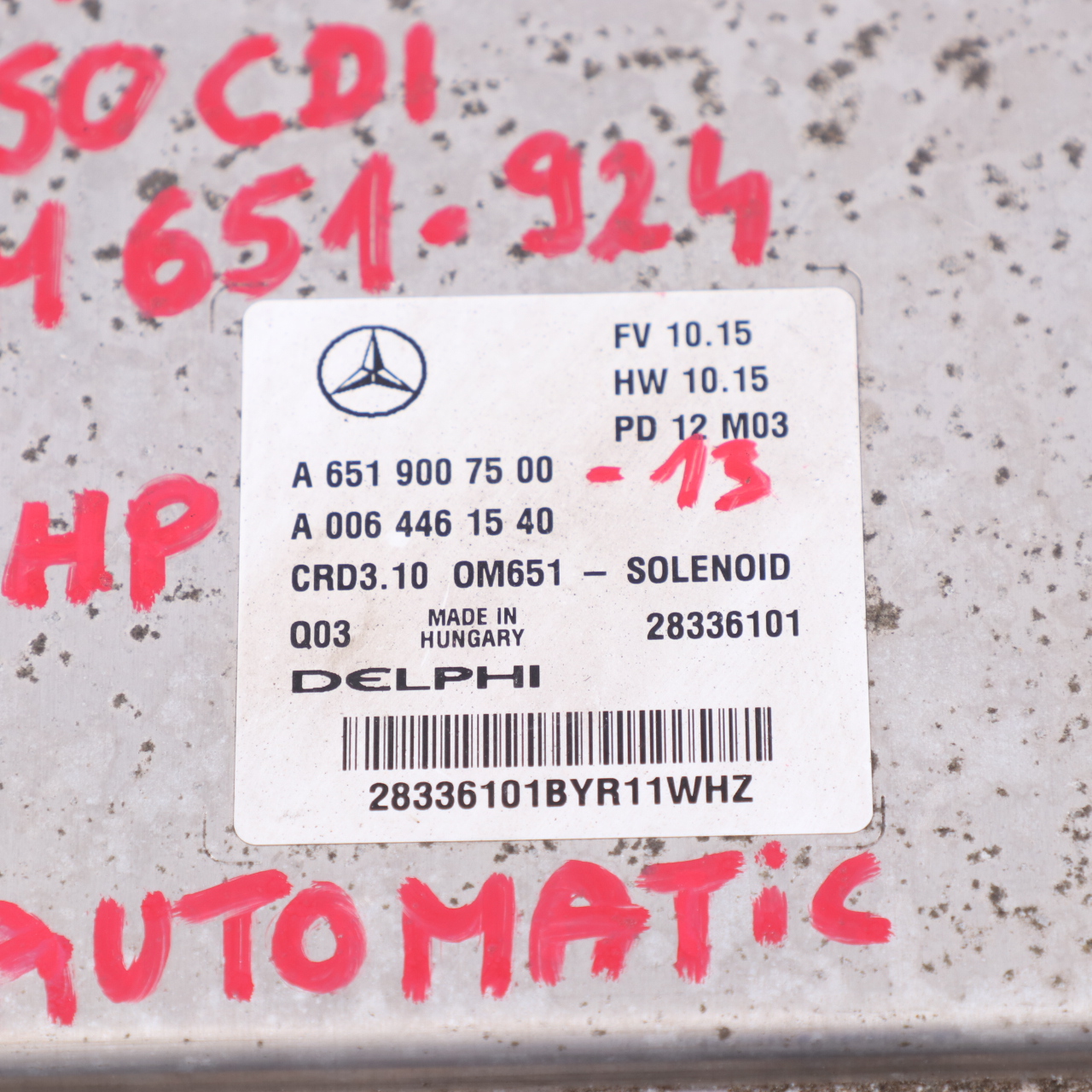 Mercedes W212 E250 CDI 651.924 204PS Motoreinheit ECU Kit A6519007500 Schlüssel