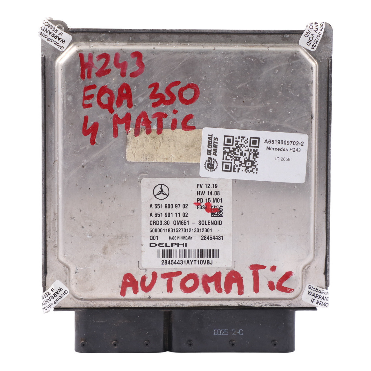 Mercedes H243 EQA350 780.200 4-Matic Motoreinheit ECU A6519009702 Automatik