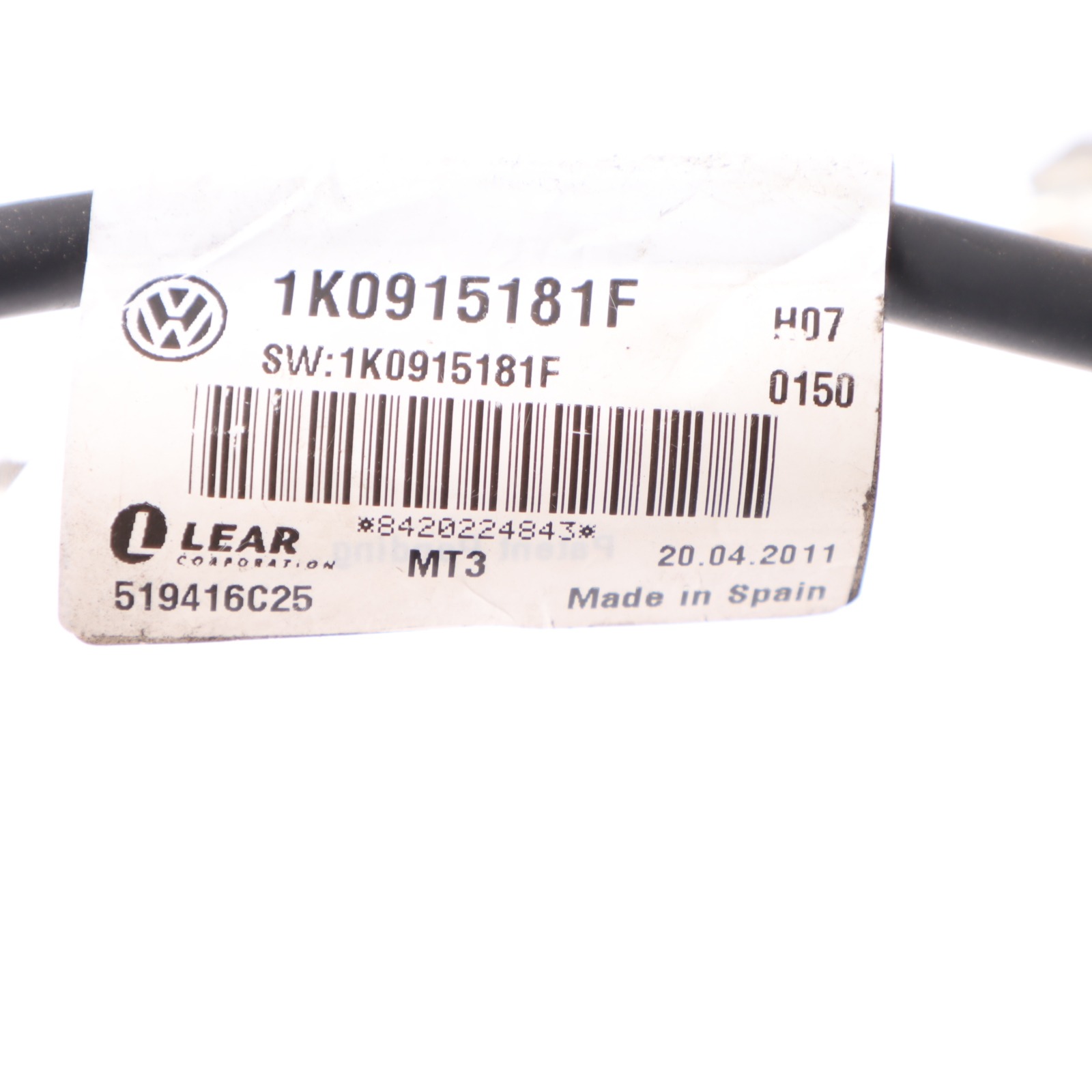 Audi A3 8P Minus Batterie Klemme Kabel Baum 1K0915181H