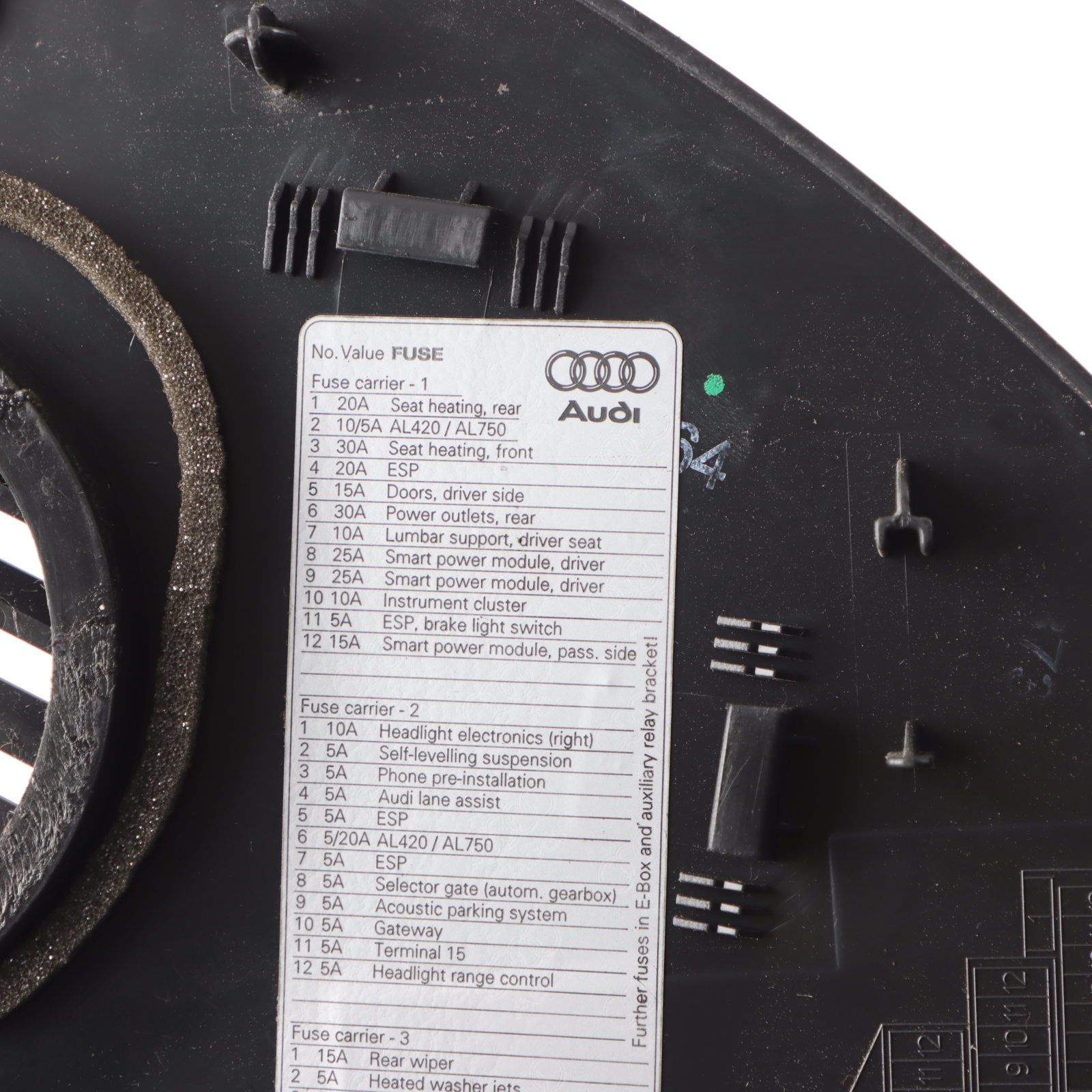 Audi Q7 4L Abdeckung Armaturenbrett Rechts Trim Fahrer Ende Schwarz 4L0857086