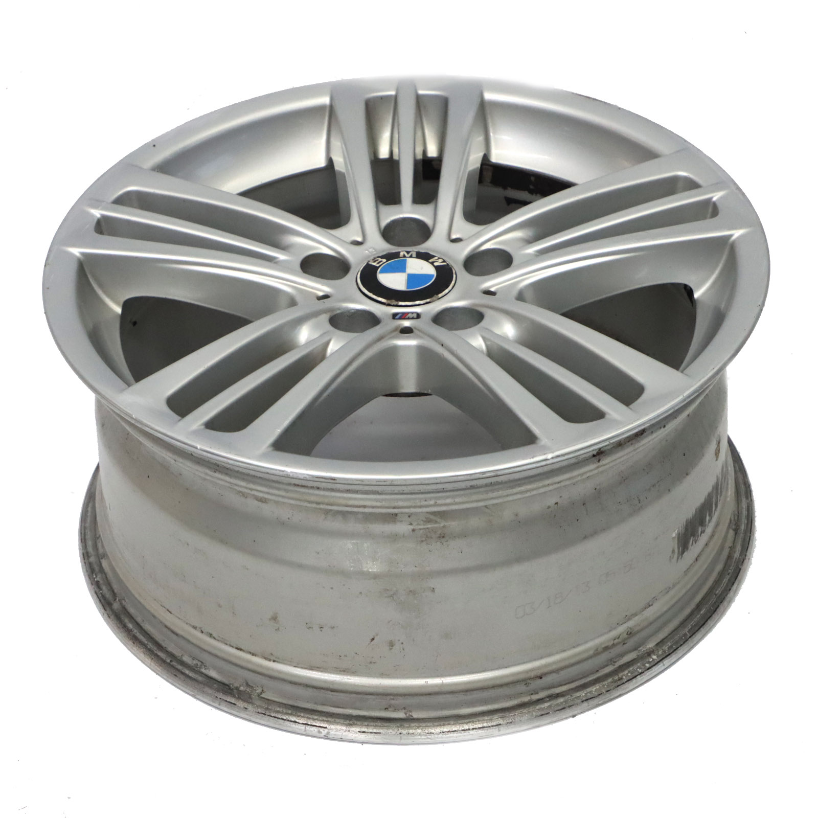 BMW X3 F25 X4 F26 Silberne Leichtmetallfelge 18" M Sternspeiche 8J ET:43 7844249