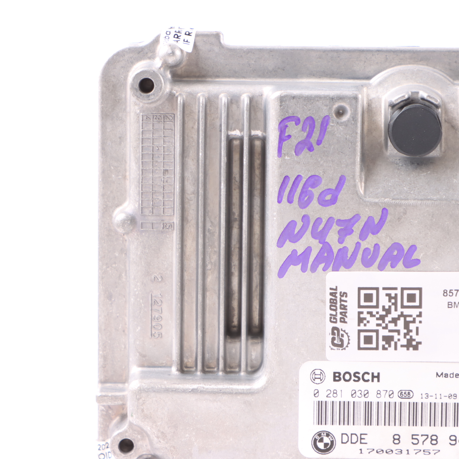 BMW F20 F21 F30 116d 316d N47N 116HP ECU Motorsteuergerät DDE 8578945 Handbuch