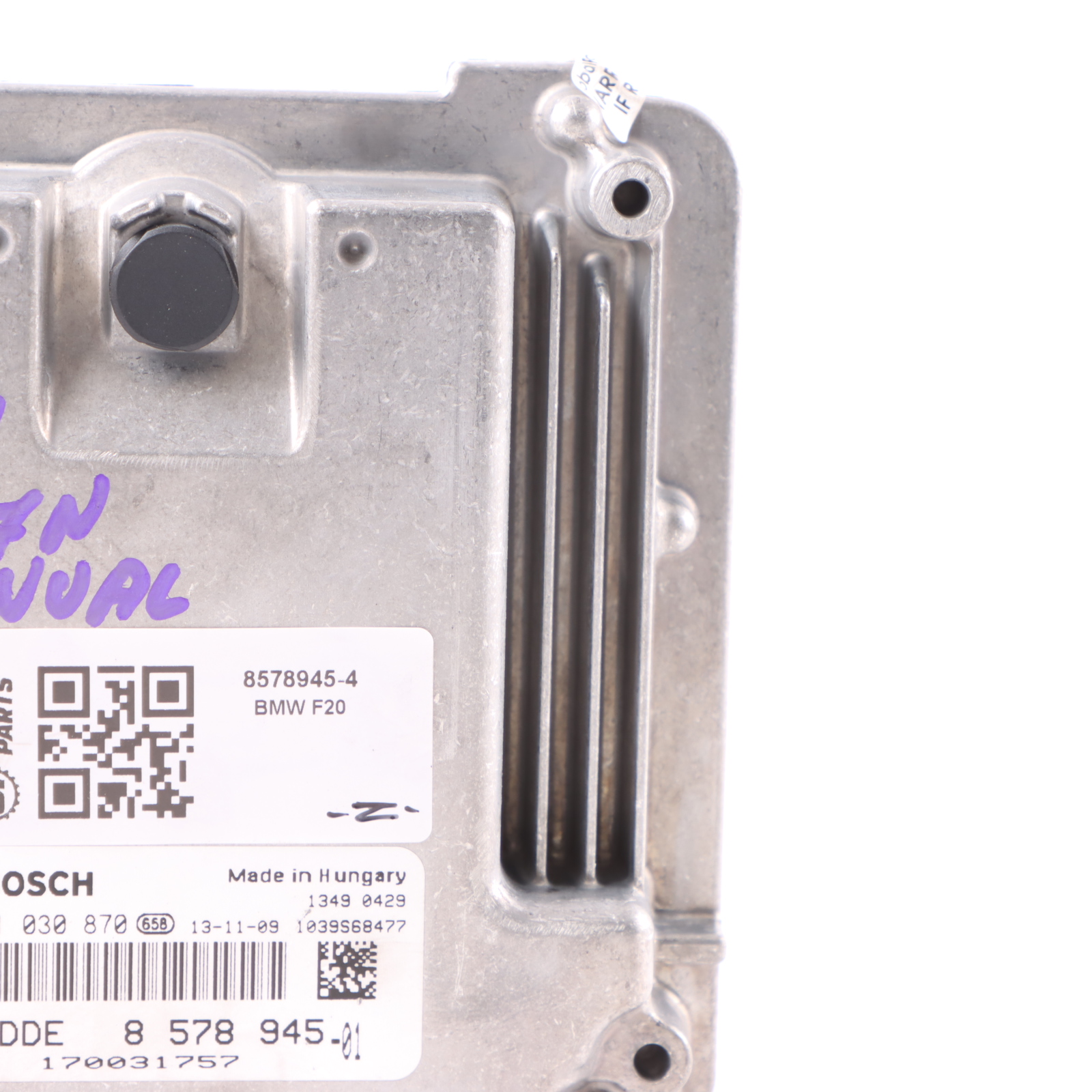 BMW F20 F21 F30 116d 316d N47N 116HP ECU Motorsteuergerät DDE 8578945 Handbuch