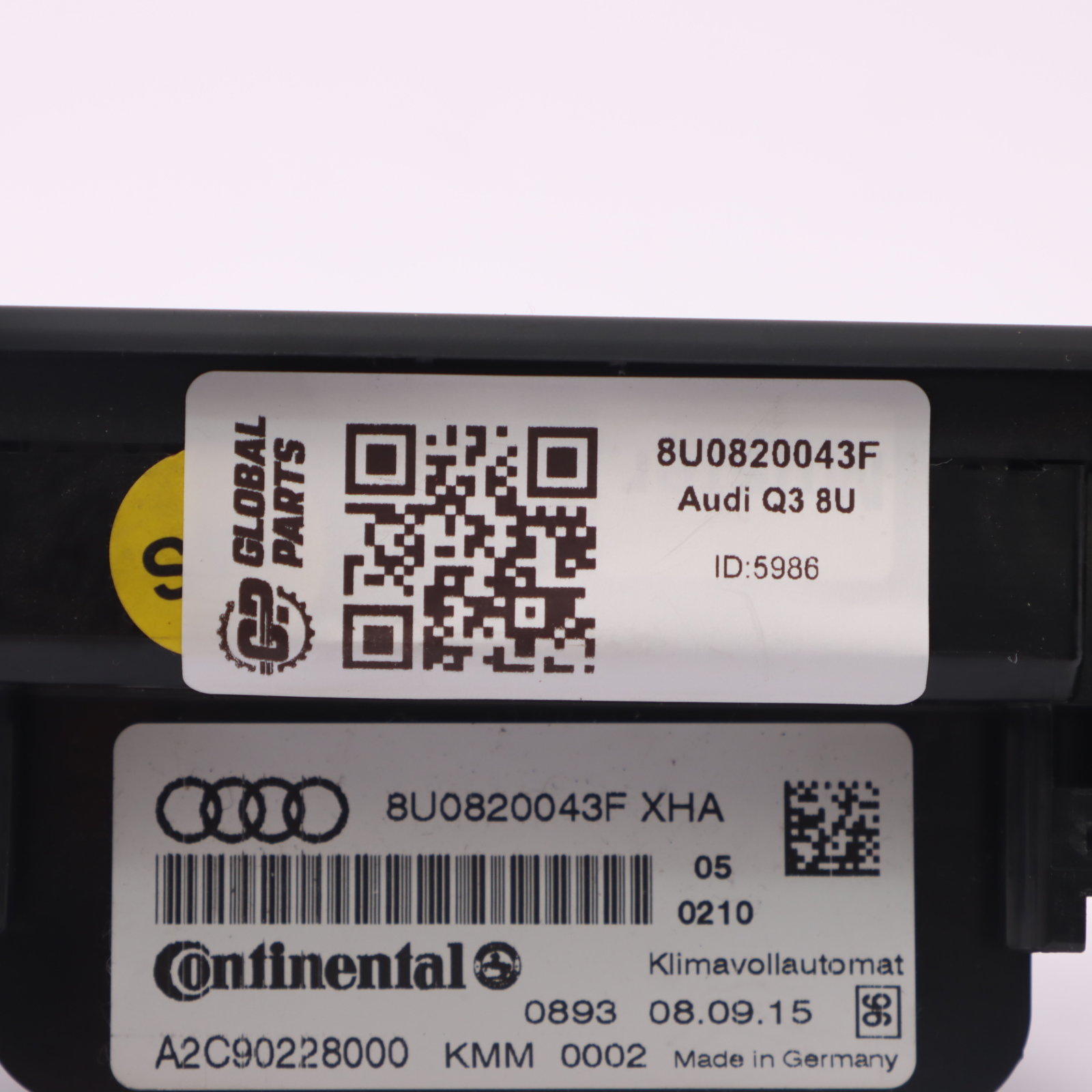 Audi Q3 8U A/C Klimaanlage Heizung Klimasteuerung Schalttafel 8U0820043F