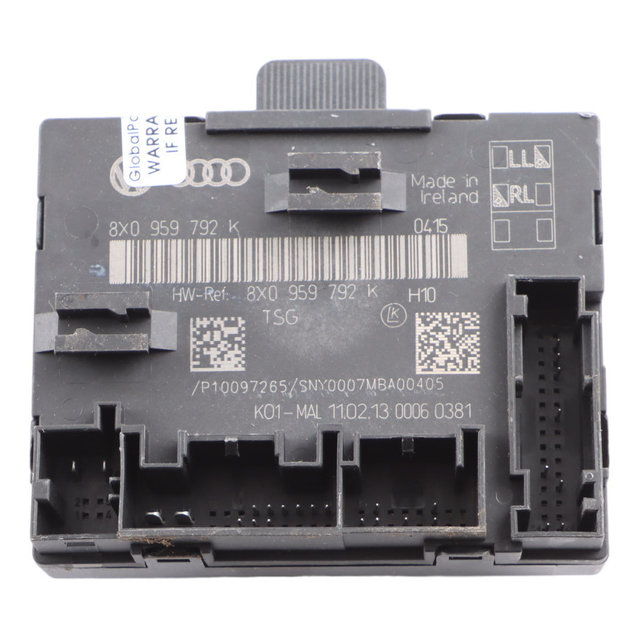 Audi A1 8X Türmodul Vorne Links Steuergerät ECU 8X0959793H