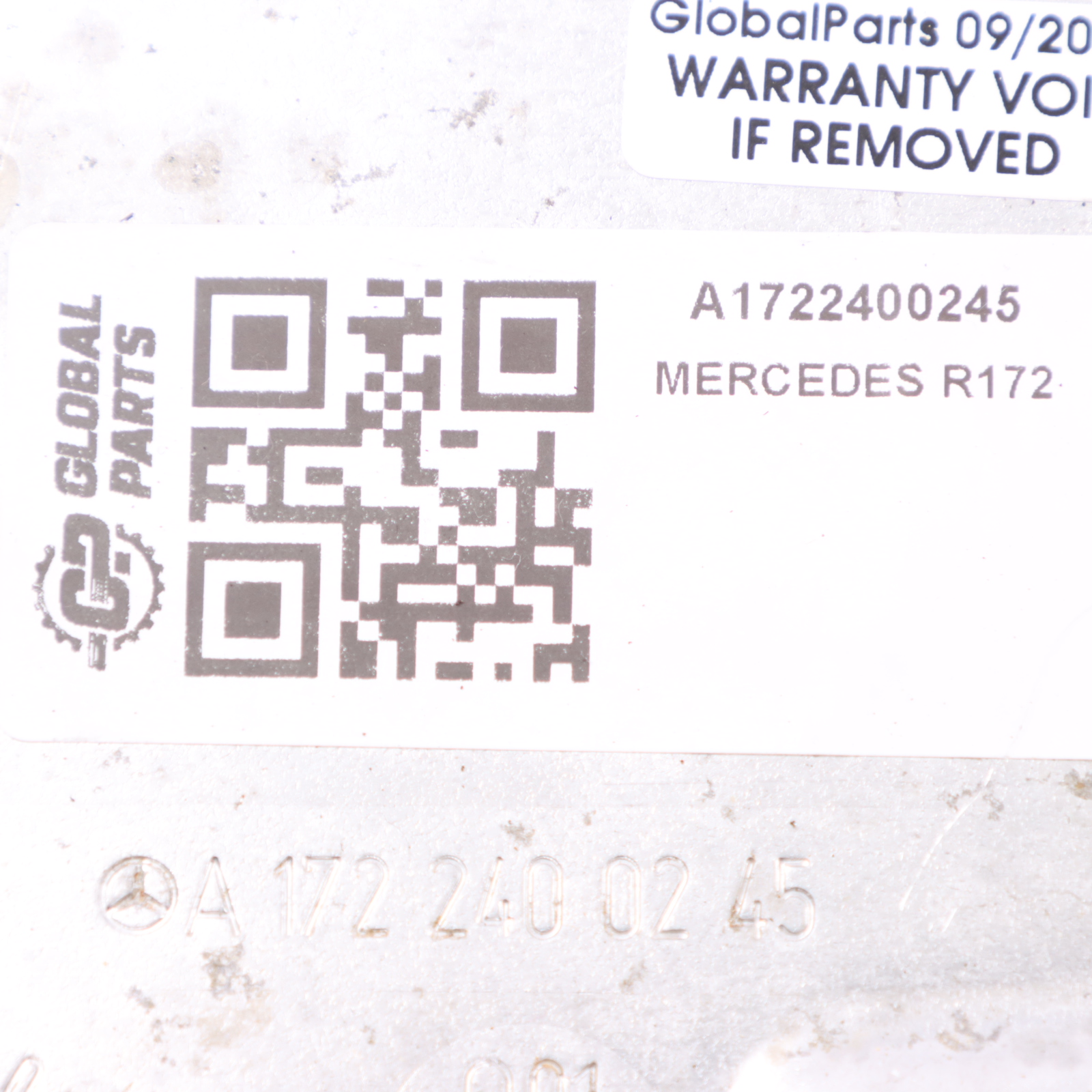 Motor-Hitzeschild Mercedes R172 Hitzebeständige Montageplatte A1722400245